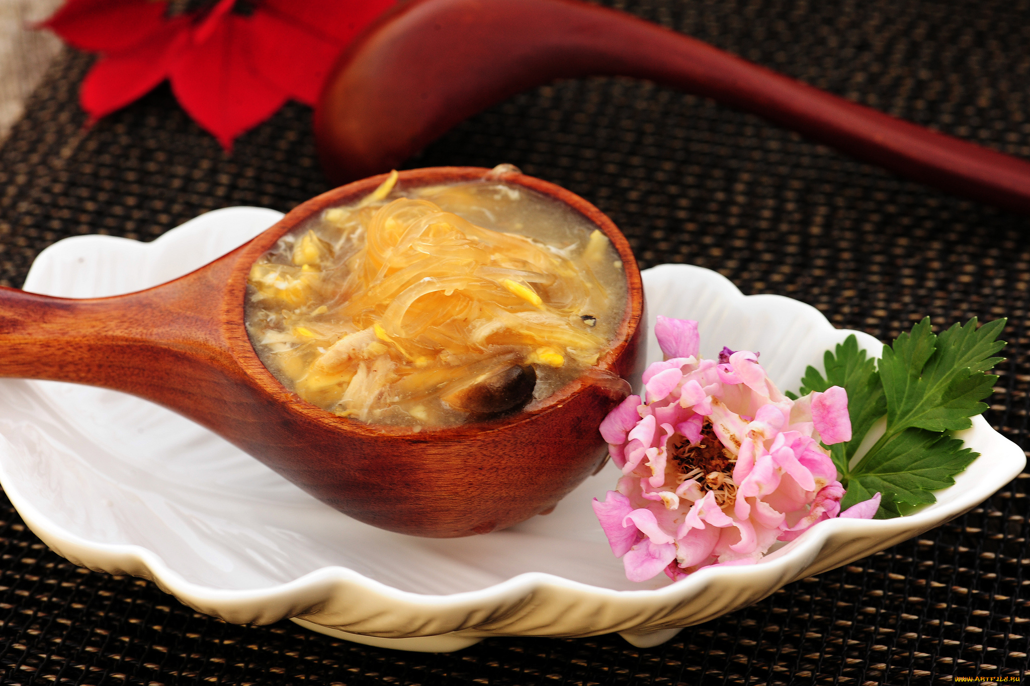 еда, первые, блюда, суп, цветок