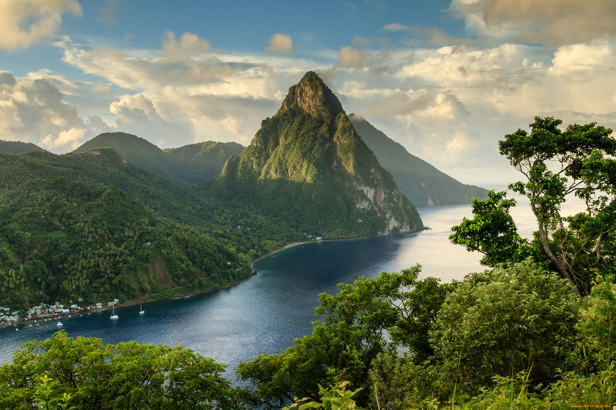 soufriere, saint, lucia, природа, горы, pitons, caribbean, суфриер, сент-люсия, вест-индия, вулканы