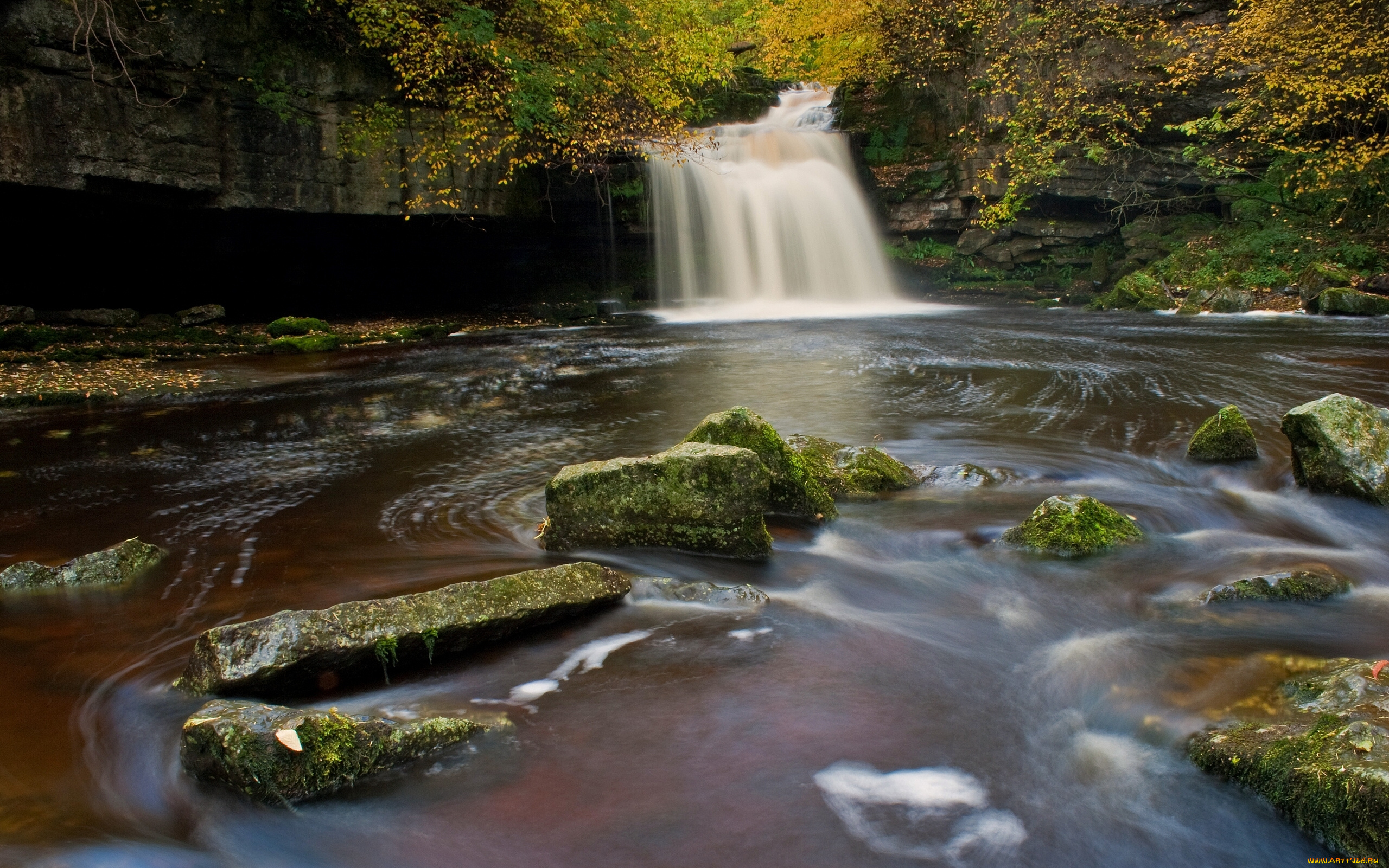 cauldron, falls, yorkshire, dales, national, park, england, природа, водопады, река, камни, англия, йоркшир-дейлс