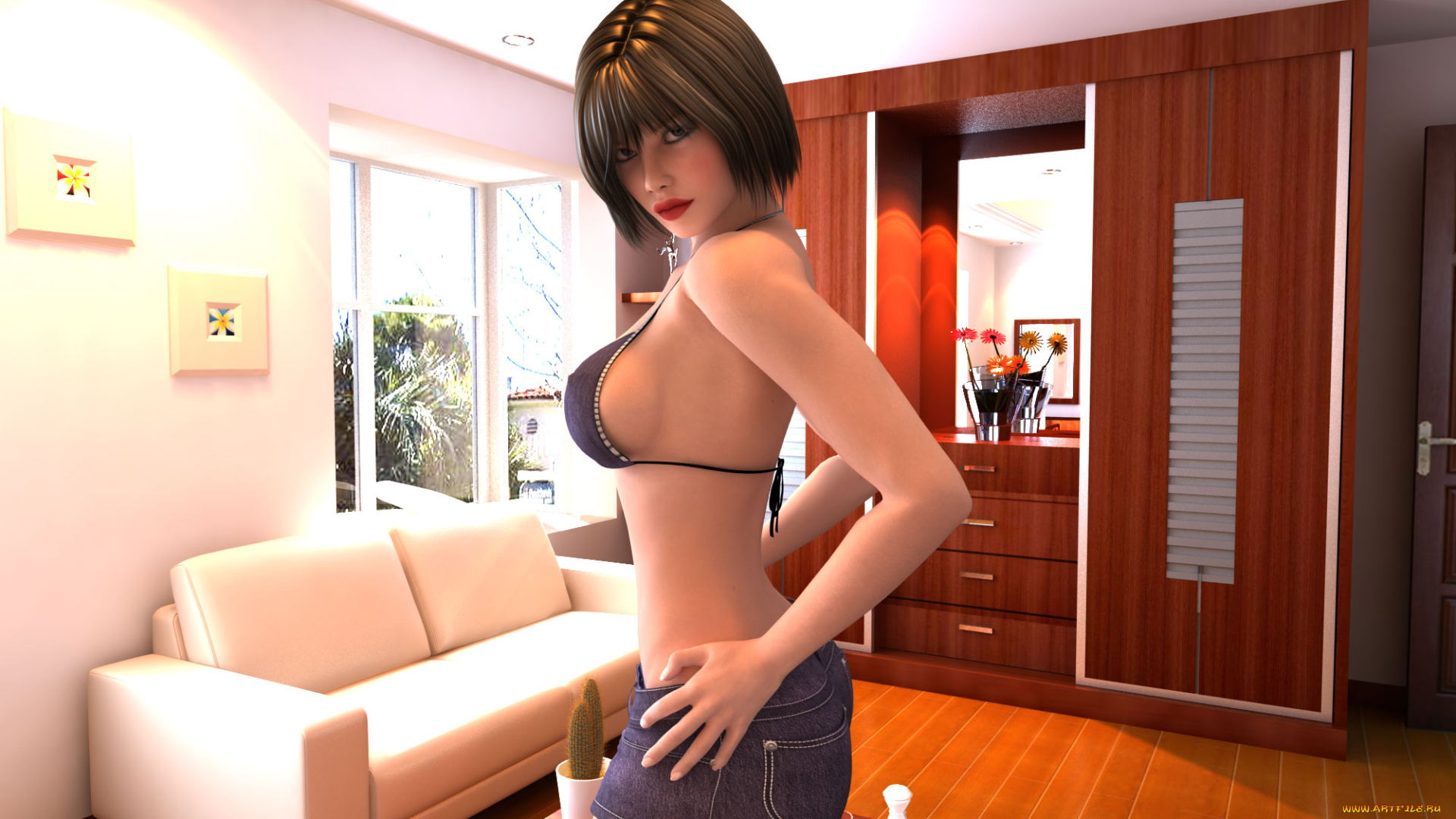 3д, графика, люди, , people, взгляд, девушка