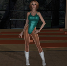 обоя 3д графика, люди , people, девушка, взгляд, купальник