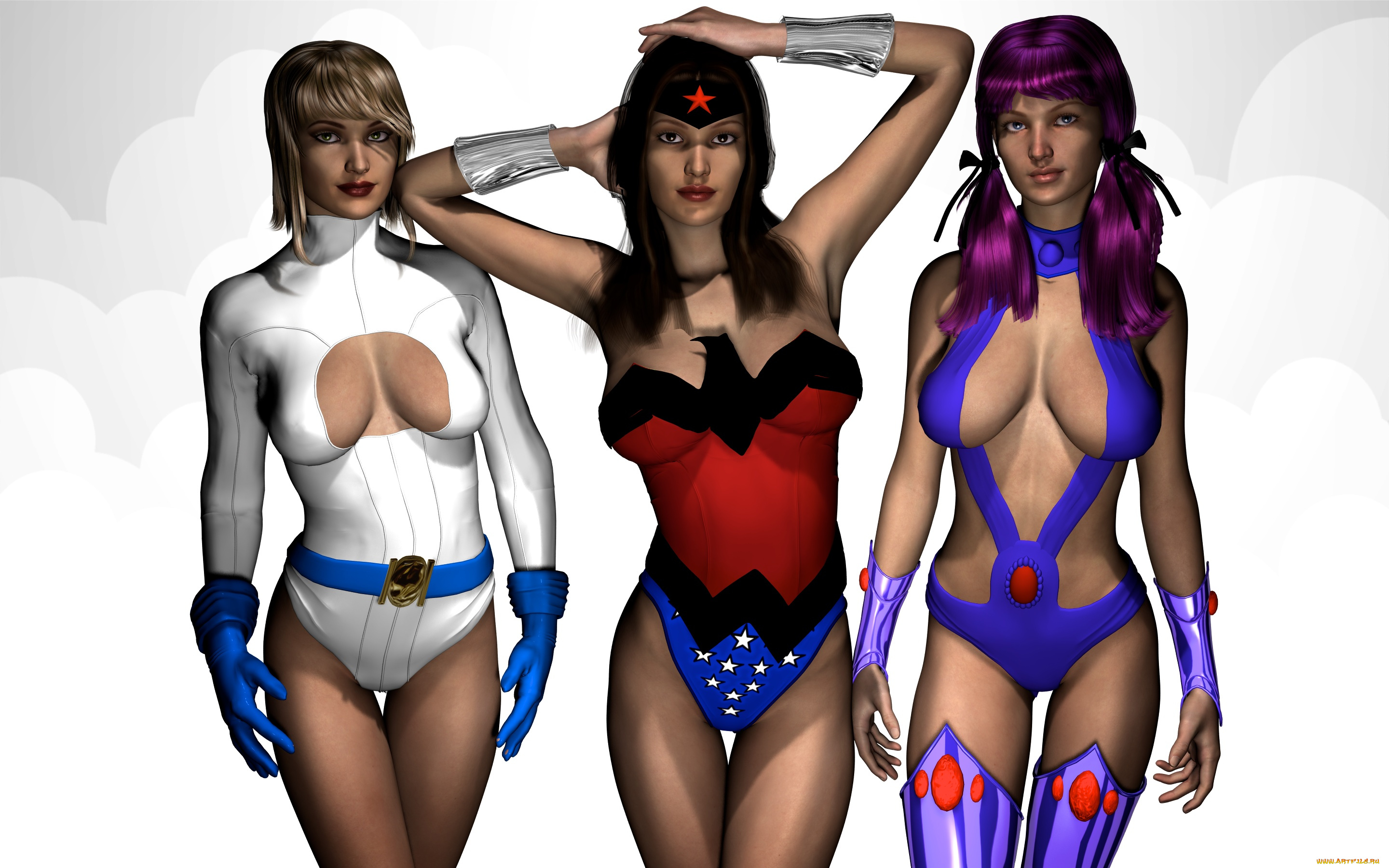 3д, графика, люди, , people, взгляд, девушки