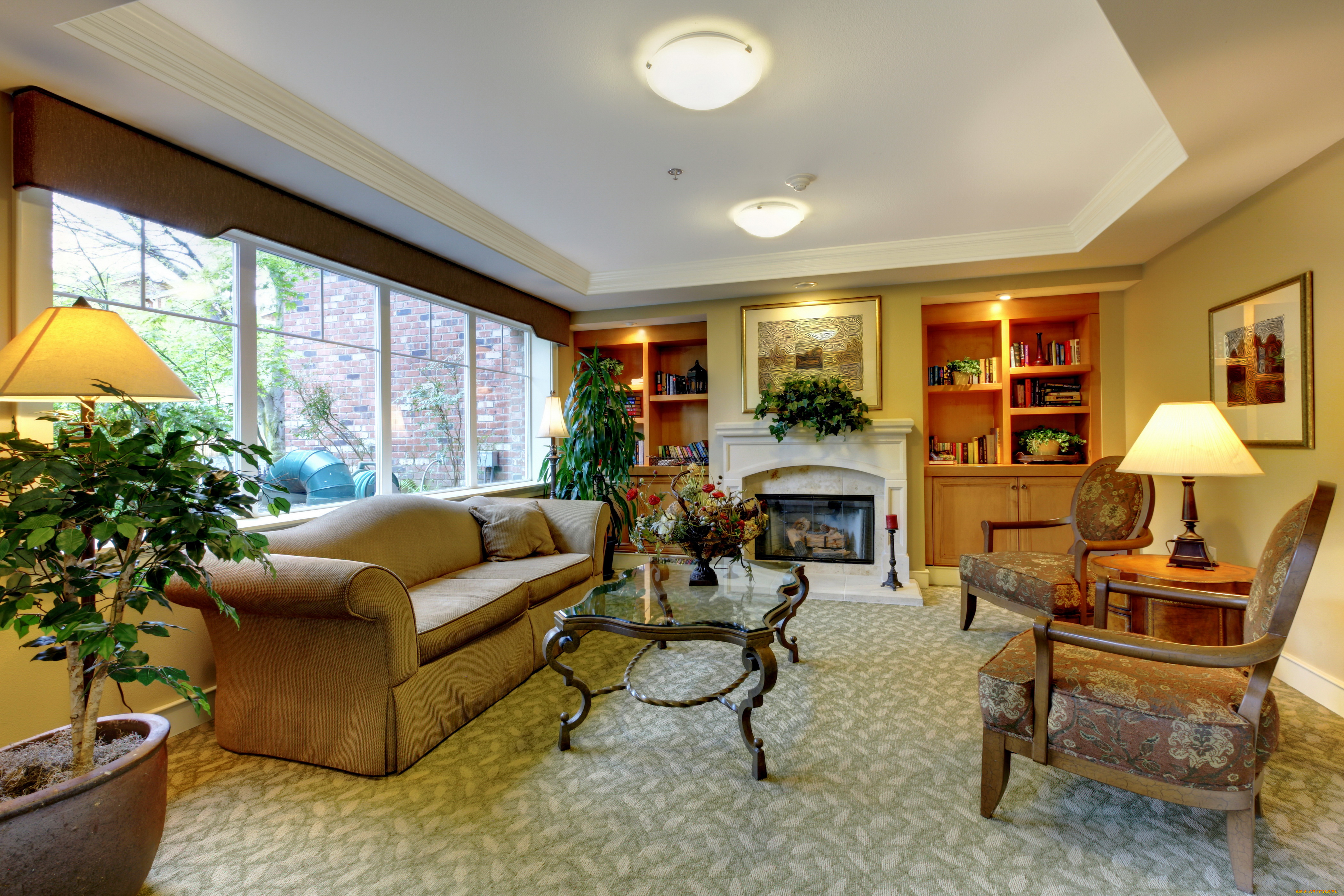 интерьер, гостиная, дизайн, стол, стулья, диван