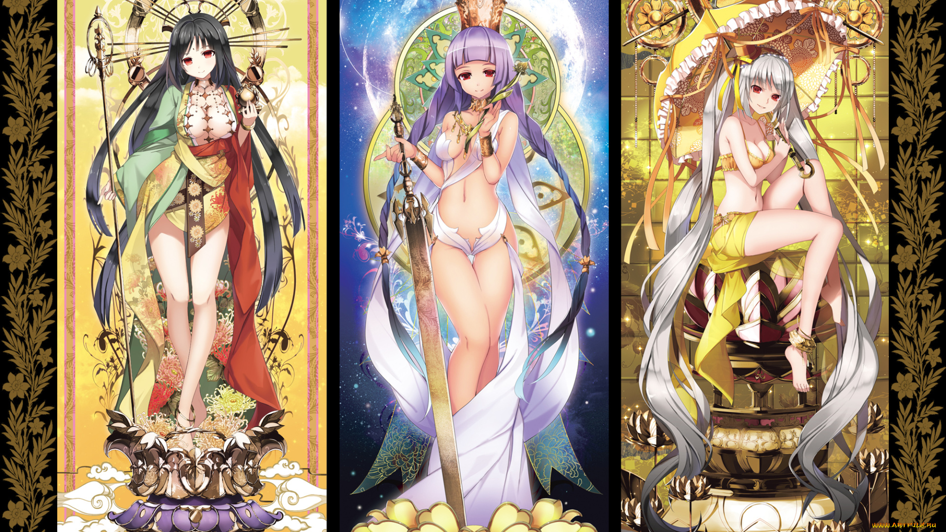 аниме, оружие, , техника, , технологии, коллаж, девушки, арт, yuuki, kira