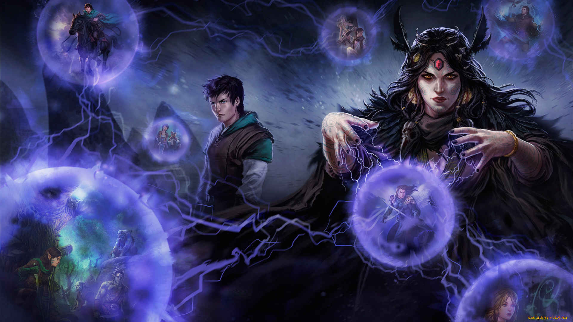 фэнтези, маги, , волшебники, ведьма, шары, магия, парни