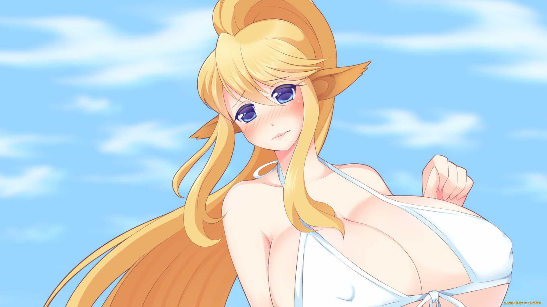 разное, арты, фон, взгляд, эльфийка