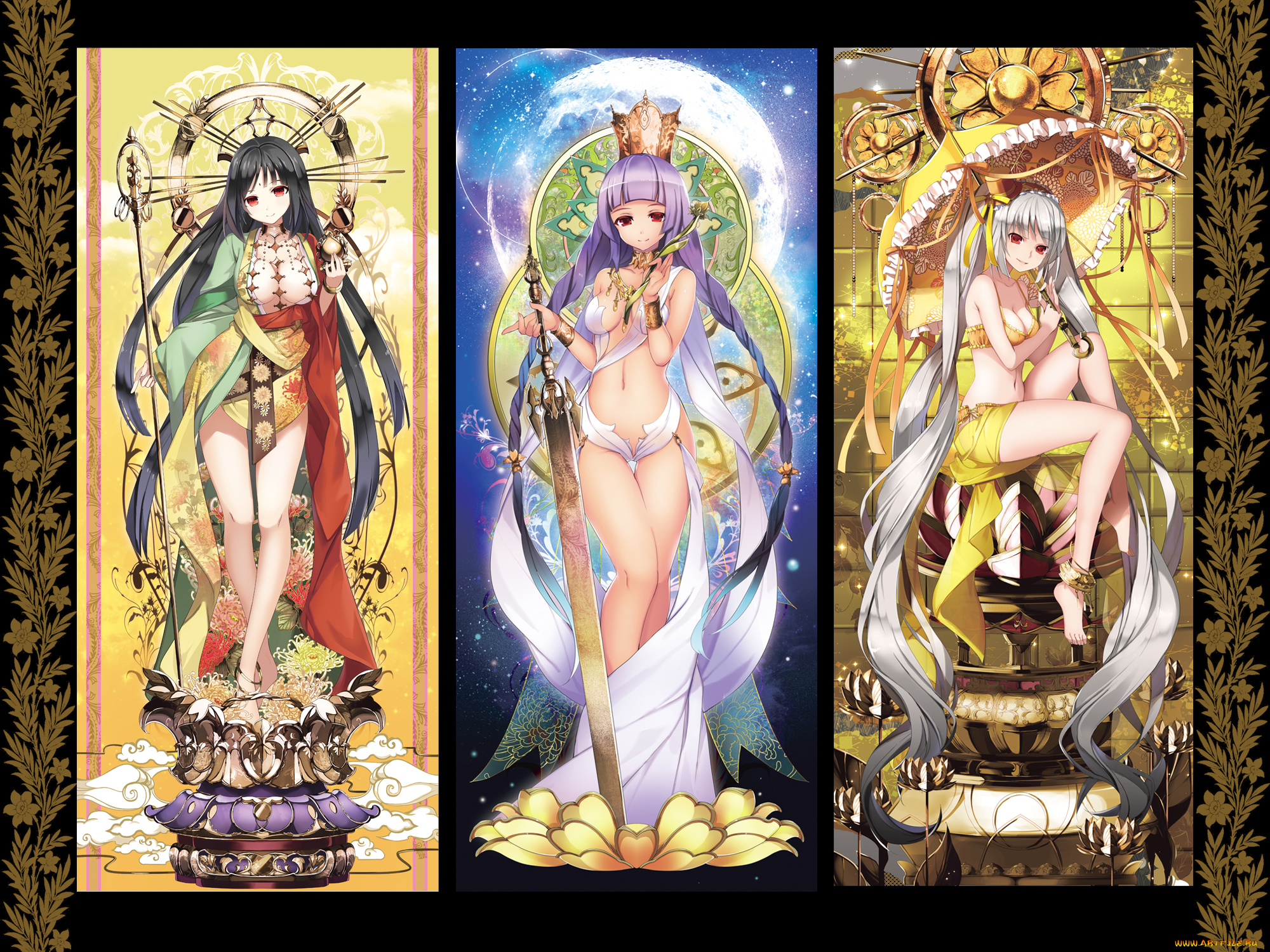 аниме, оружие, , техника, , технологии, коллаж, девушки, арт, yuuki, kira