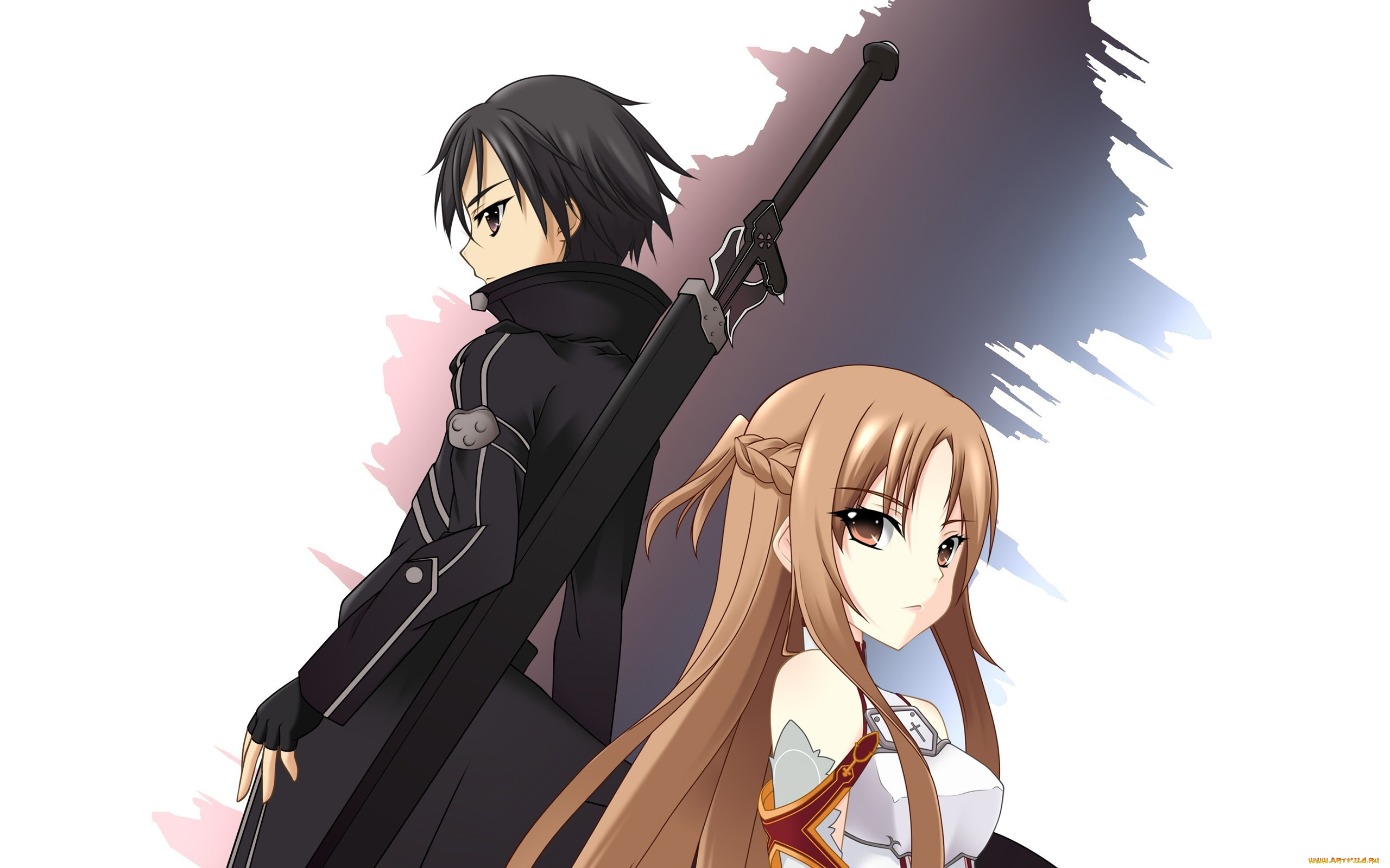 аниме, sword, art, online, девушка, sao, kirito, kirigaya, kazuto, yuuki, asuna, sword, art, online