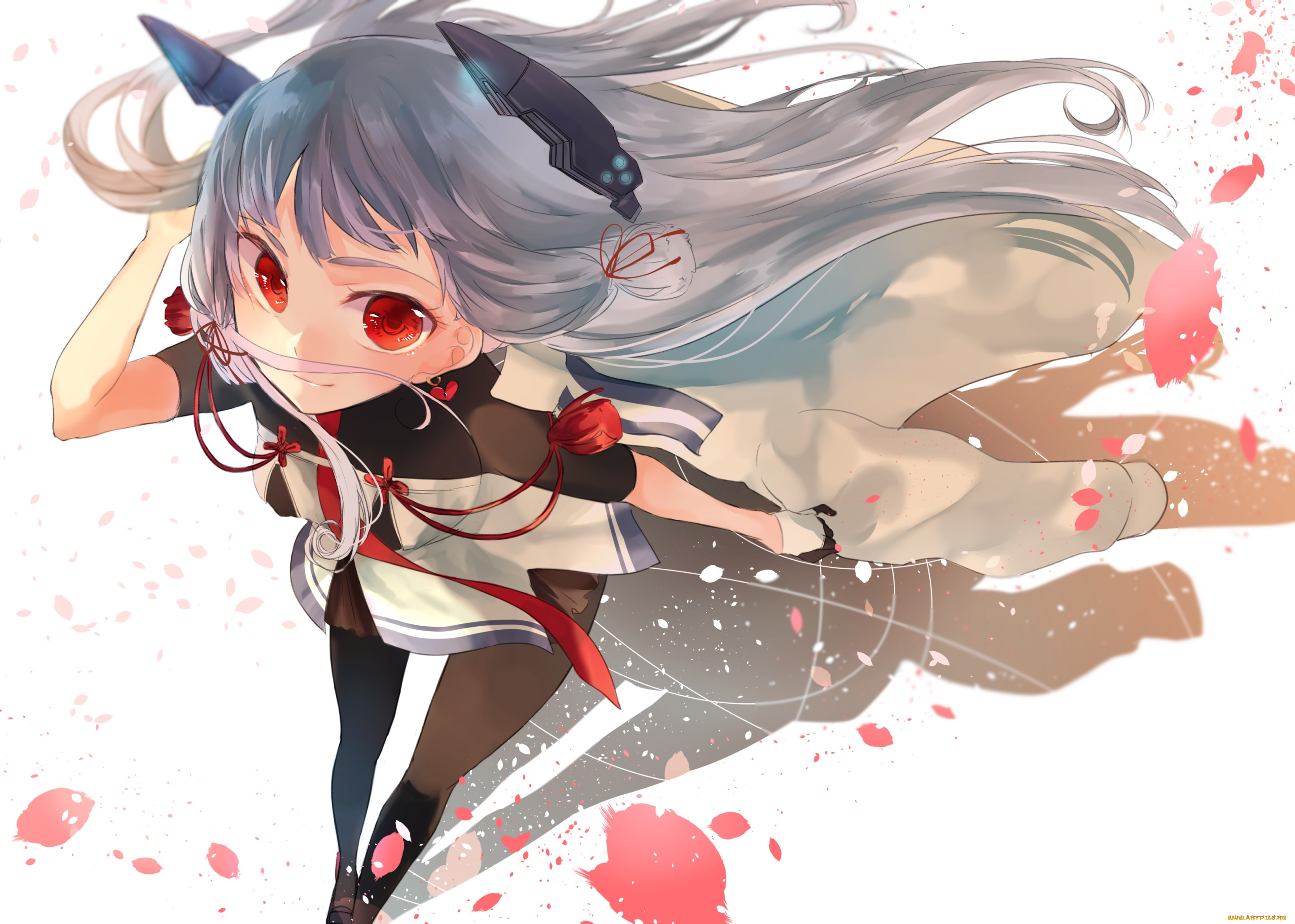 аниме, kantai, collection, kantai, collection, murakumo, kancolle, взгялд, арт, девушка, miwano, ragu