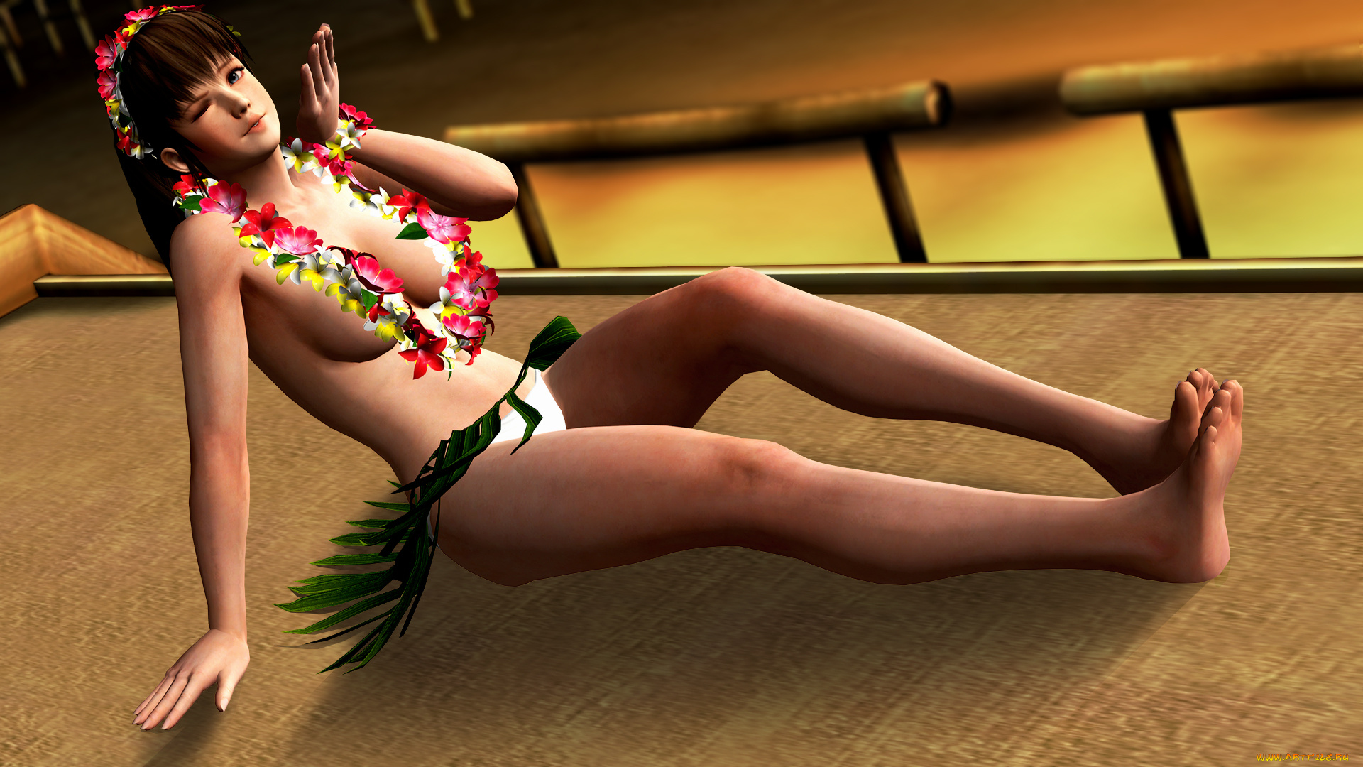 3д, графика, аниме, , anime, девушка, взгляд, фон