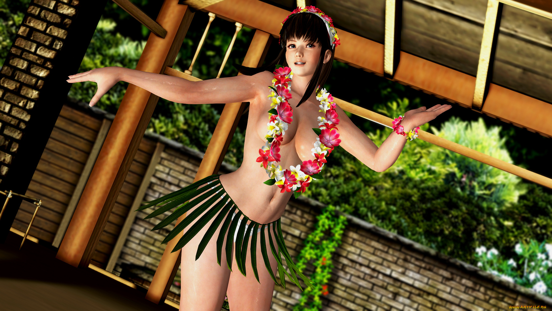 3д, графика, аниме, , anime, девушка, взгляд, фон