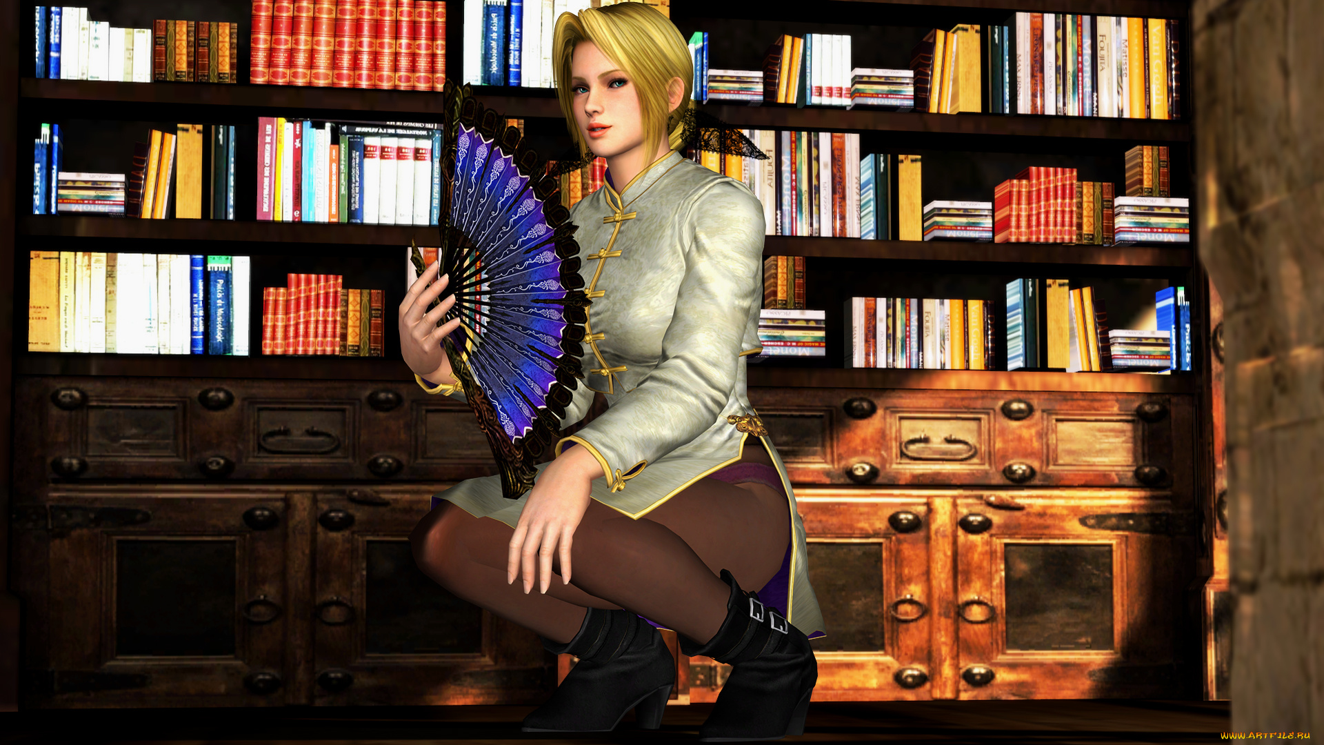 3д, графика, аниме, , anime, девушка, взгляд, фон