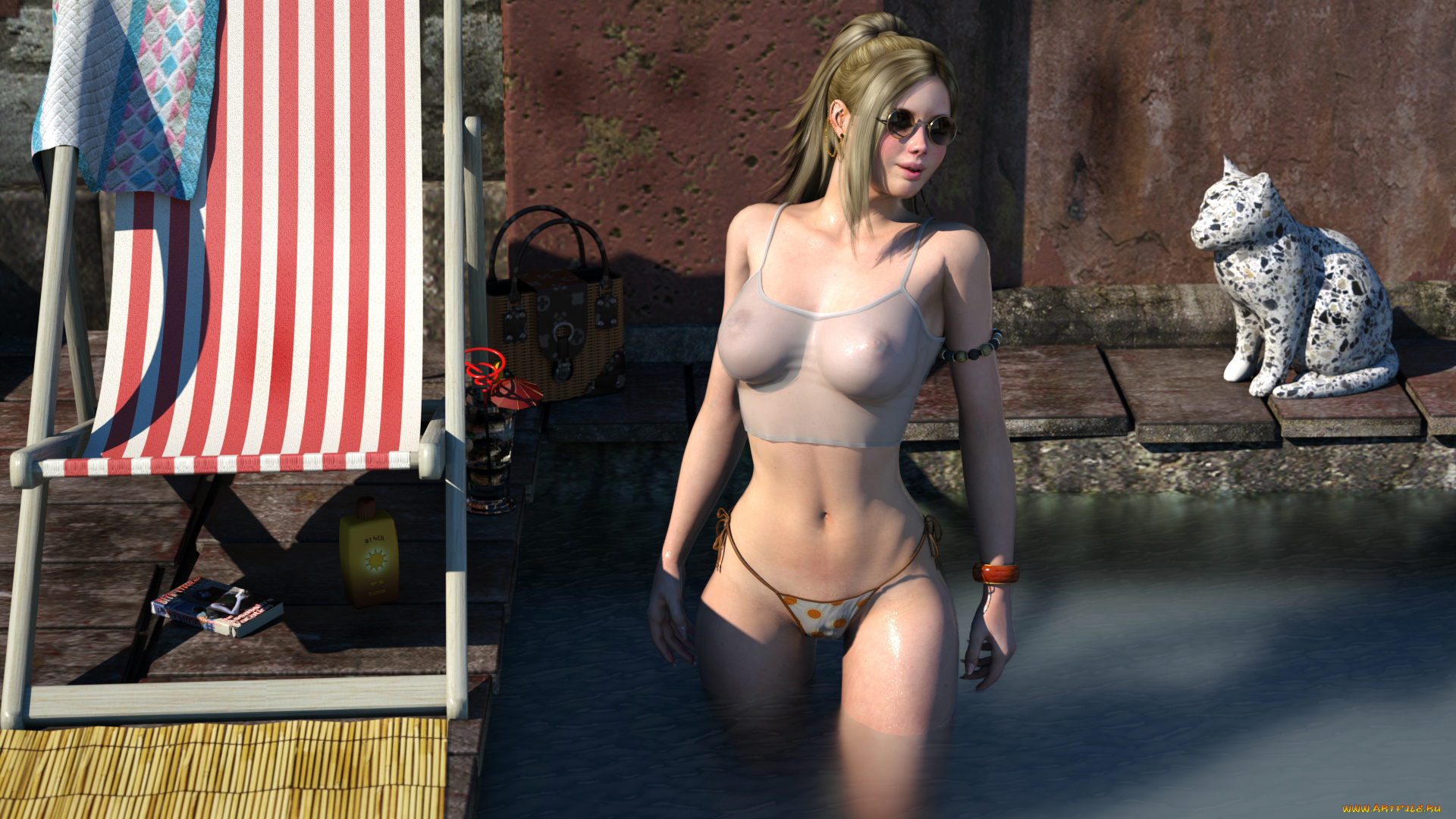 3д, графика, люди, , people, девушка, взгляд, фон