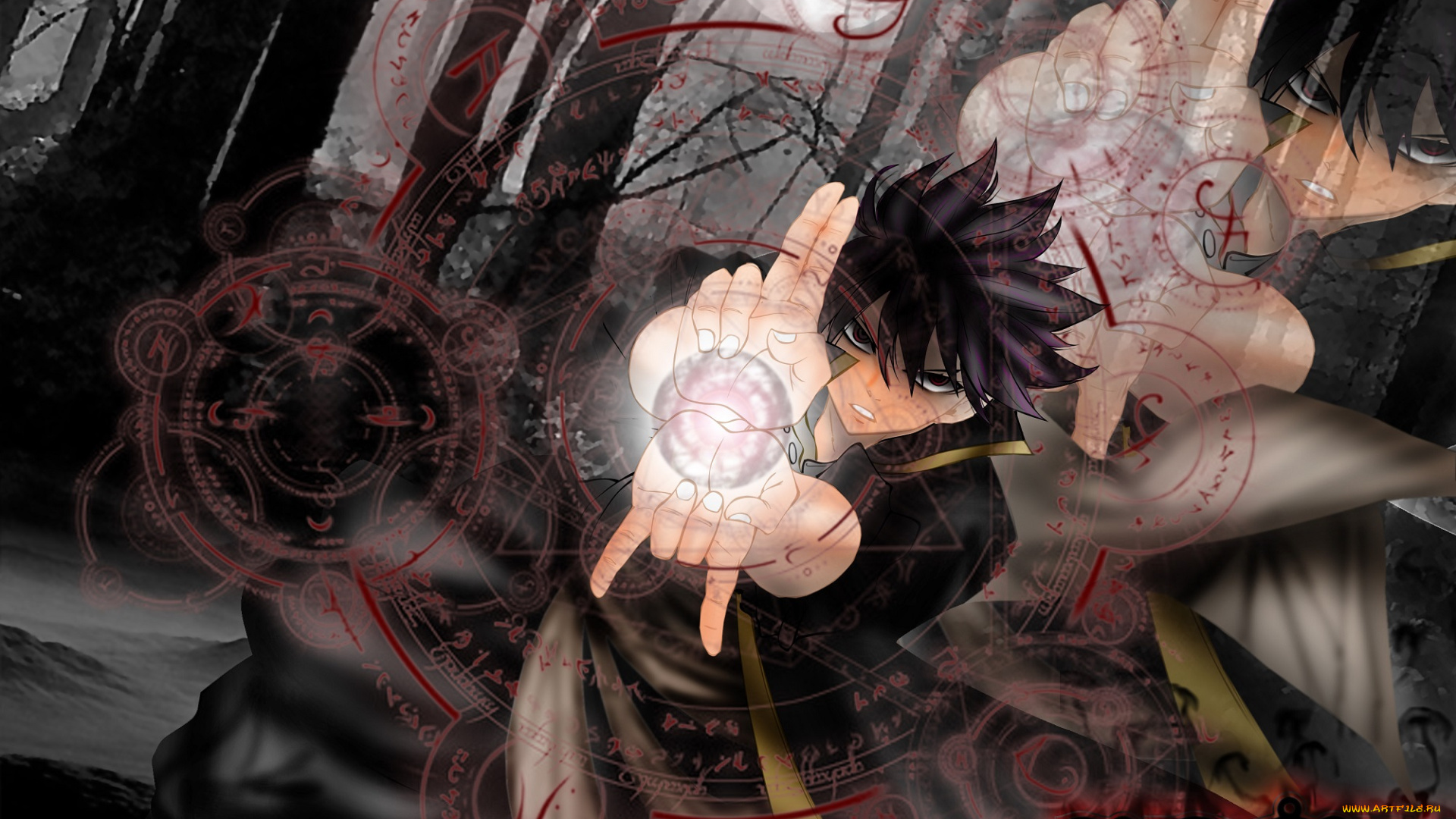 аниме, fairy, tail, хвост, феи