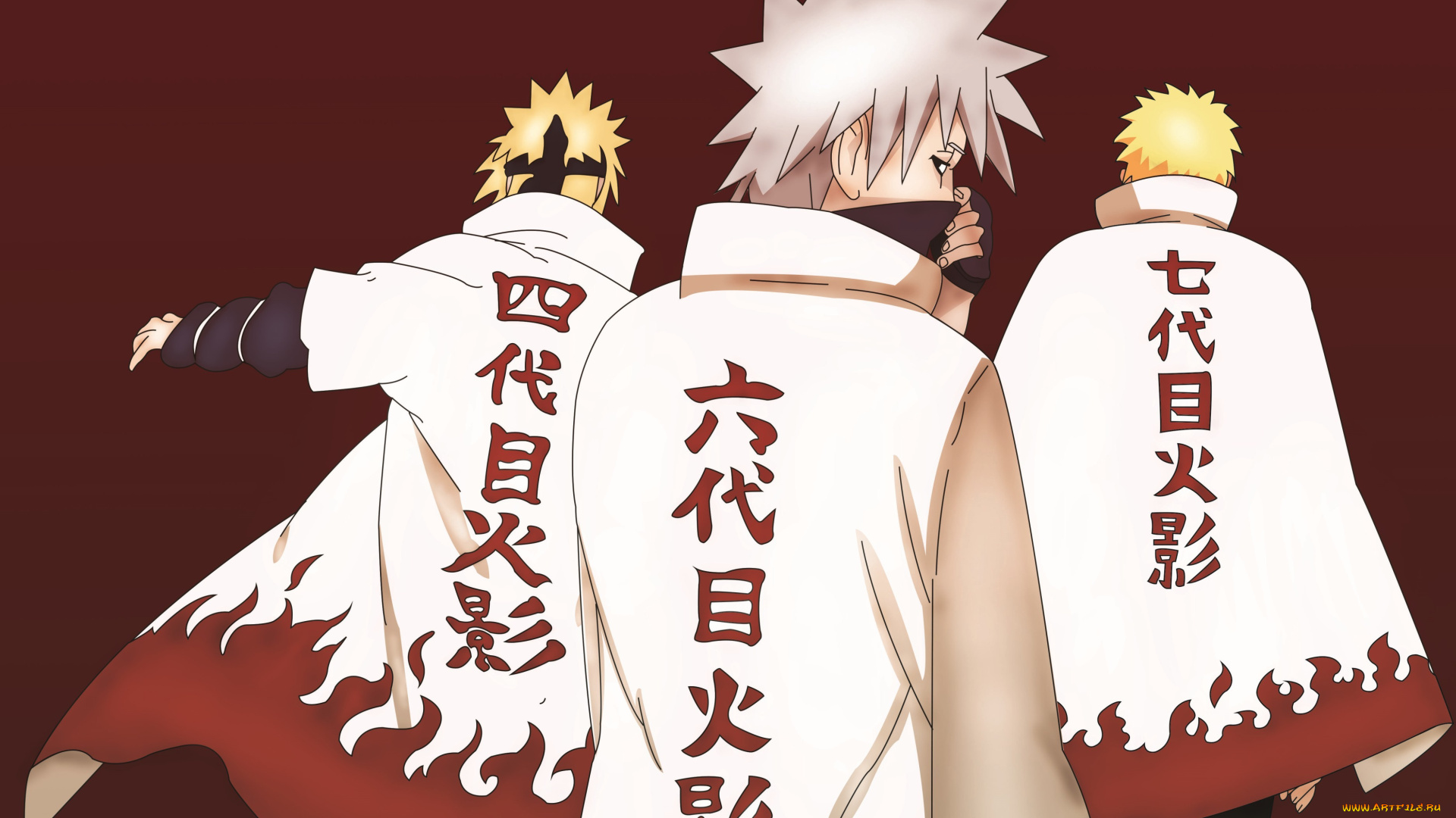 аниме, naruto, какаши, наруто, минато