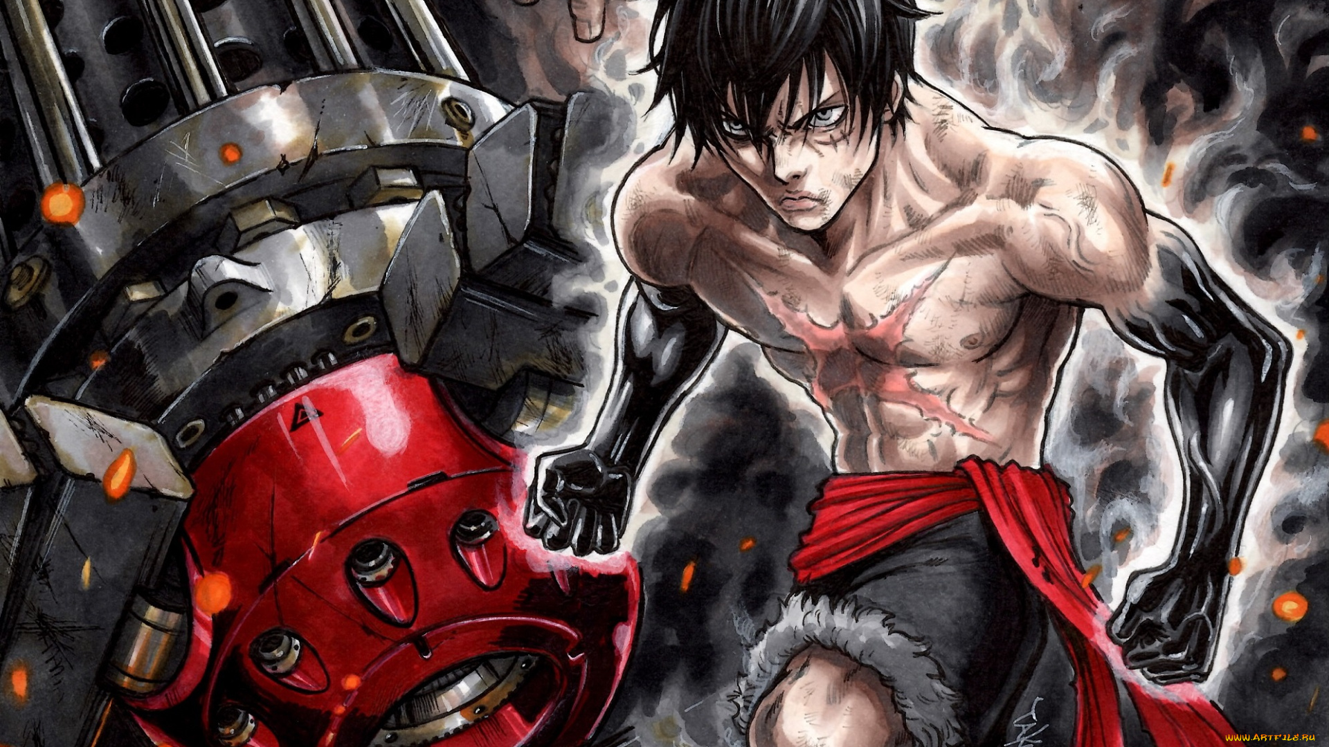 аниме, one, piece, парень