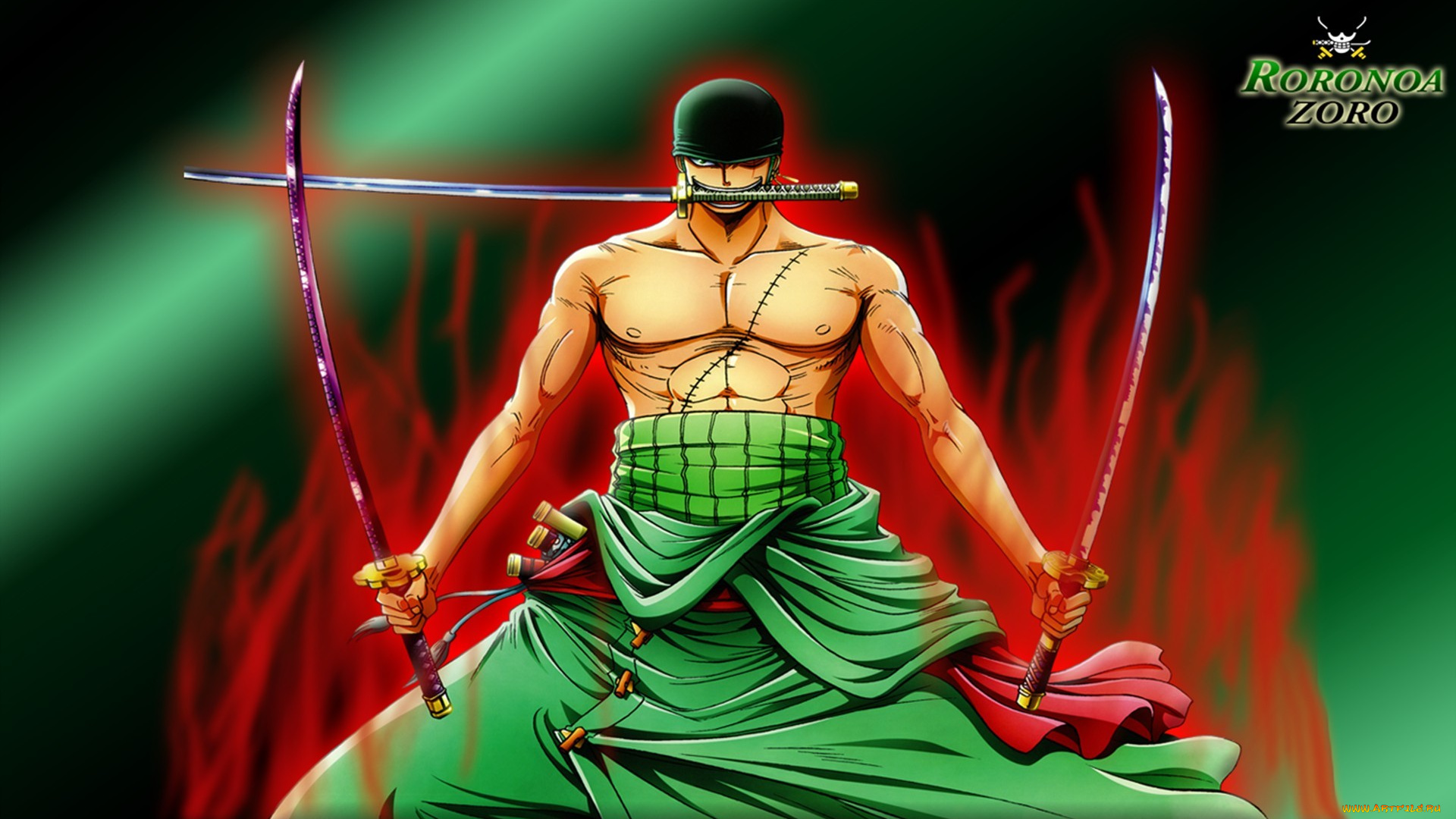 аниме, one, piece, roronoa, zoro