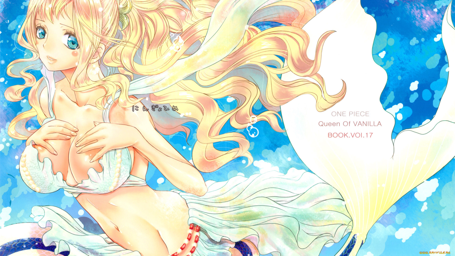 аниме, one, piece, русалка