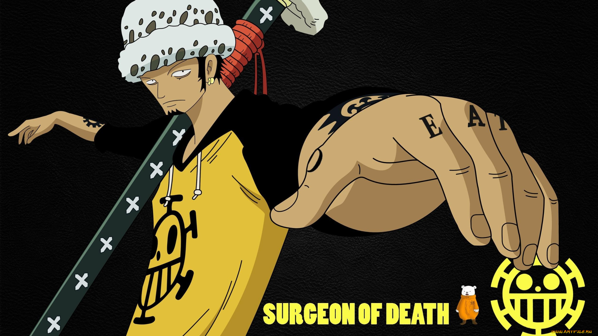 аниме, one, piece, trafalgar