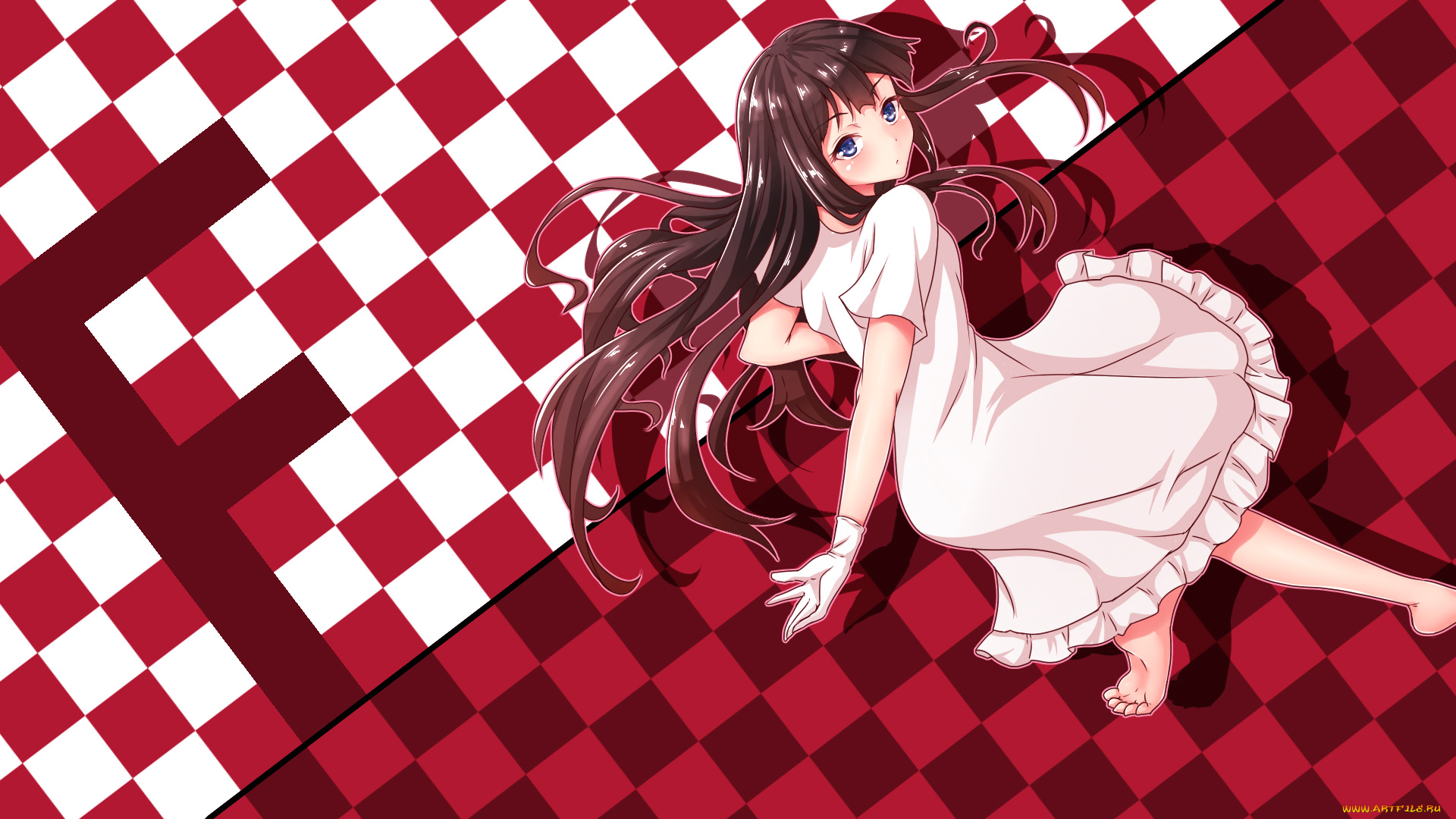 аниме, subete, ga, f, ni, naru, фон, взгляд, девушка