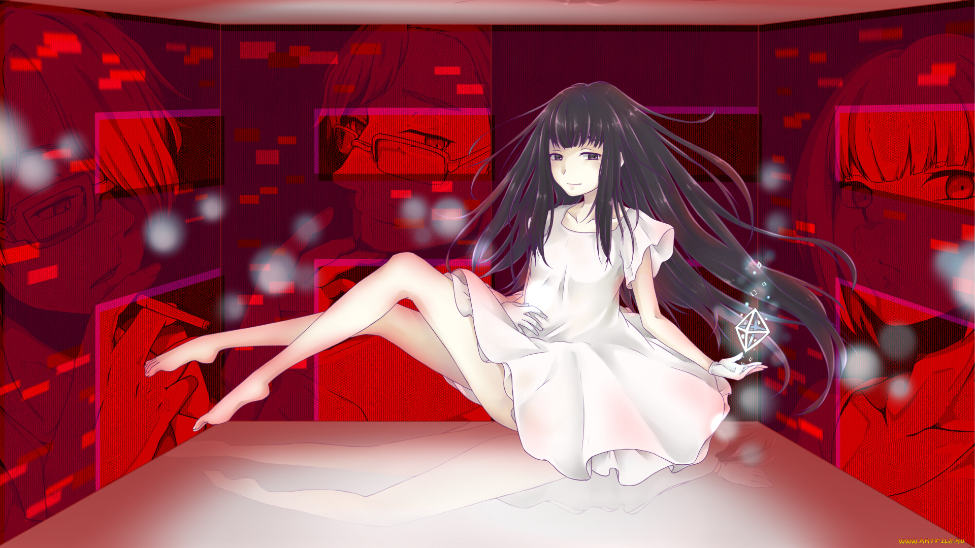 аниме, subete, ga, f, ni, naru, фон, взгляд, девушка