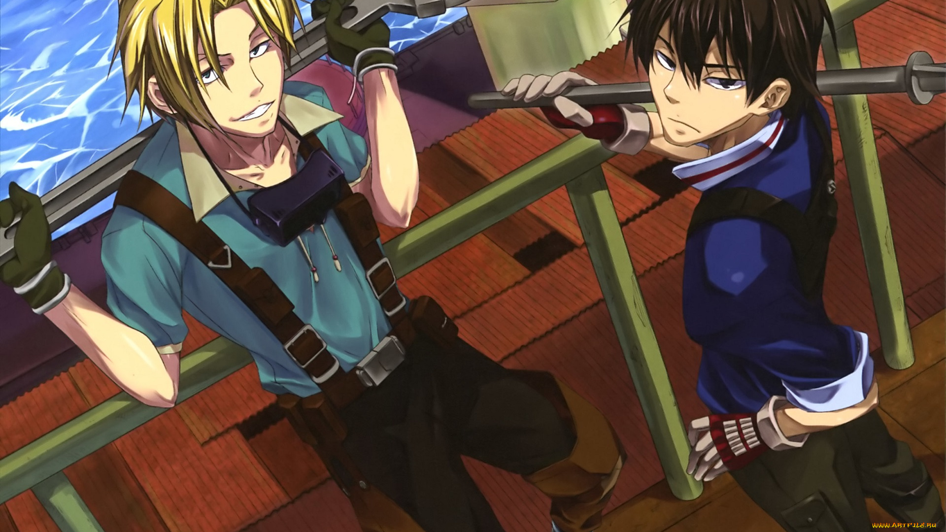 аниме, suisei, no, gargantia, art, парни, joe, pinion, гаргантия, suisei, no, gargantia