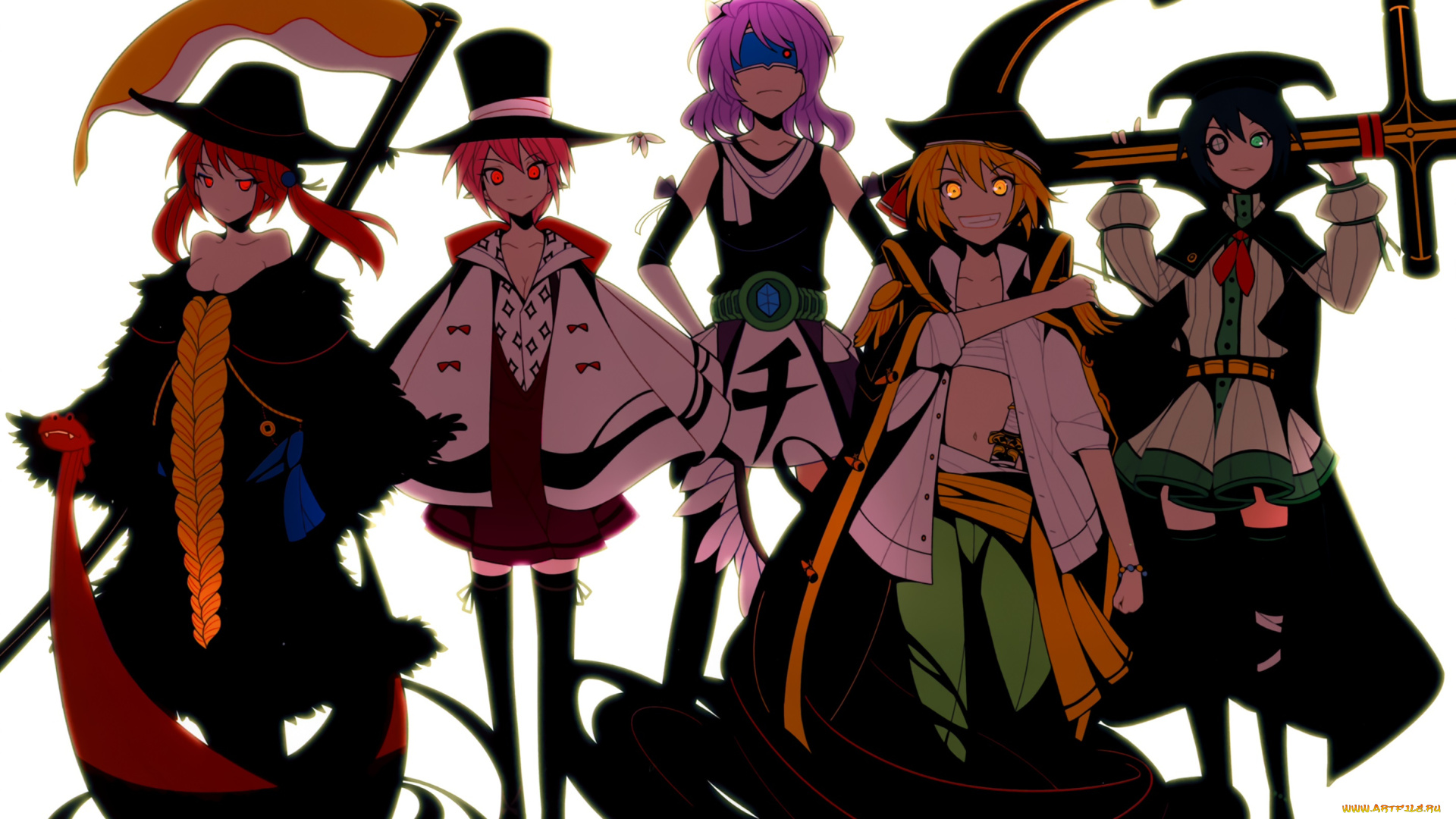 аниме, touhou, девушки