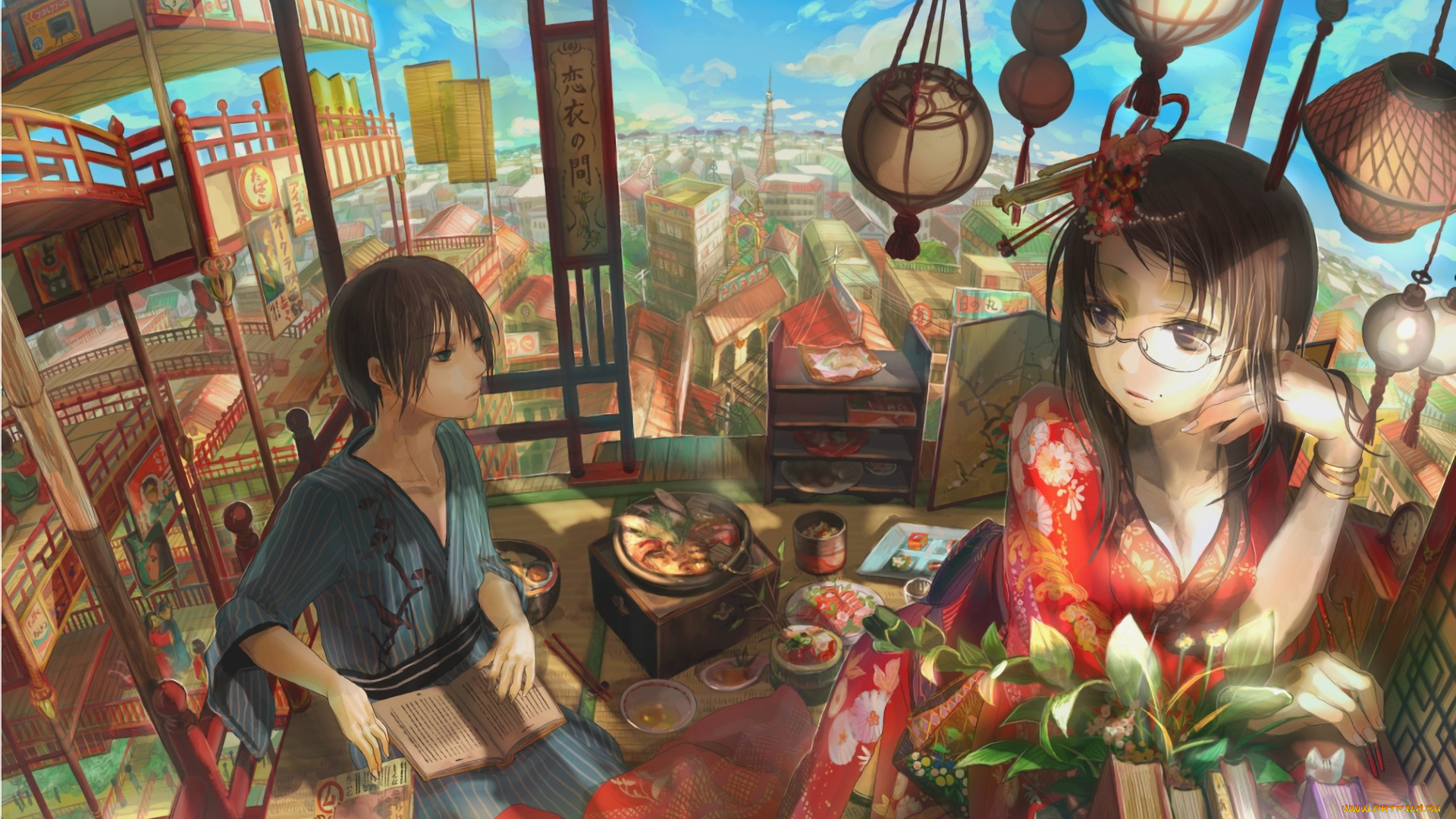 аниме, unknown, , другое, девушка, парень