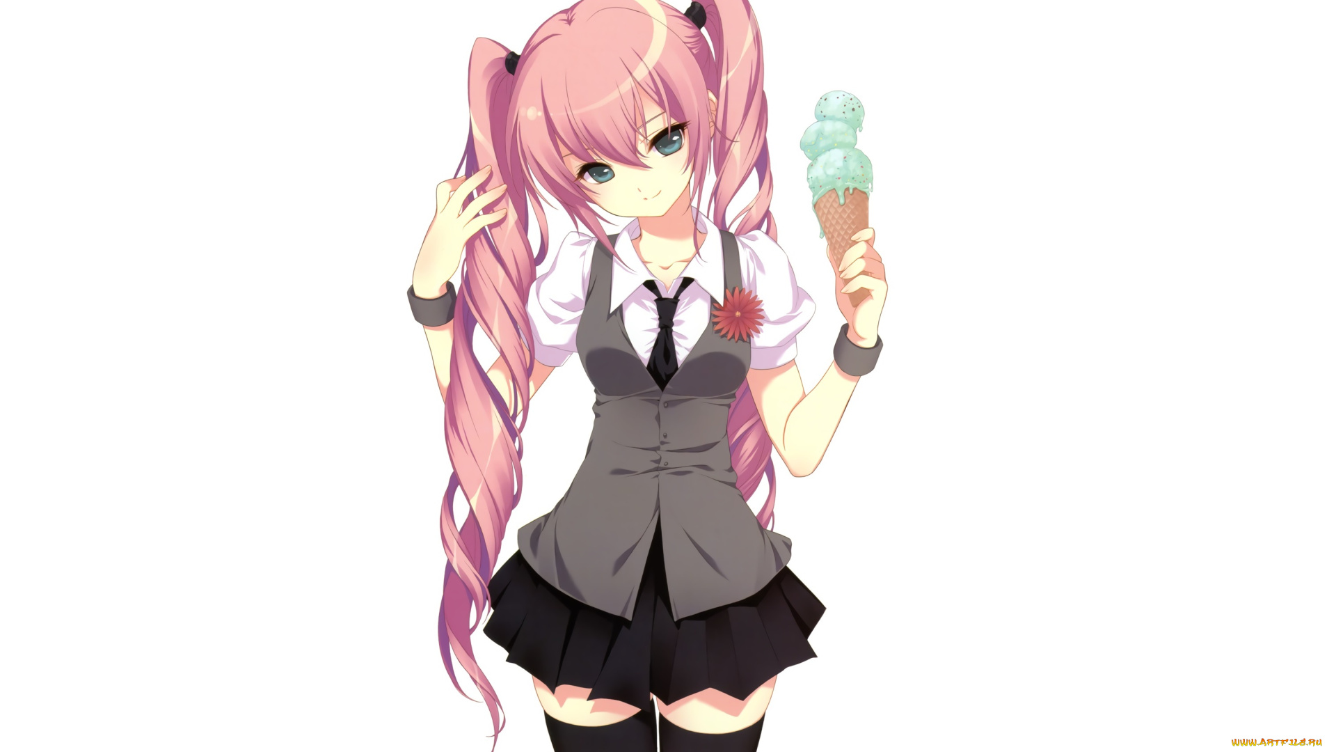 аниме, vocaloid, девушка