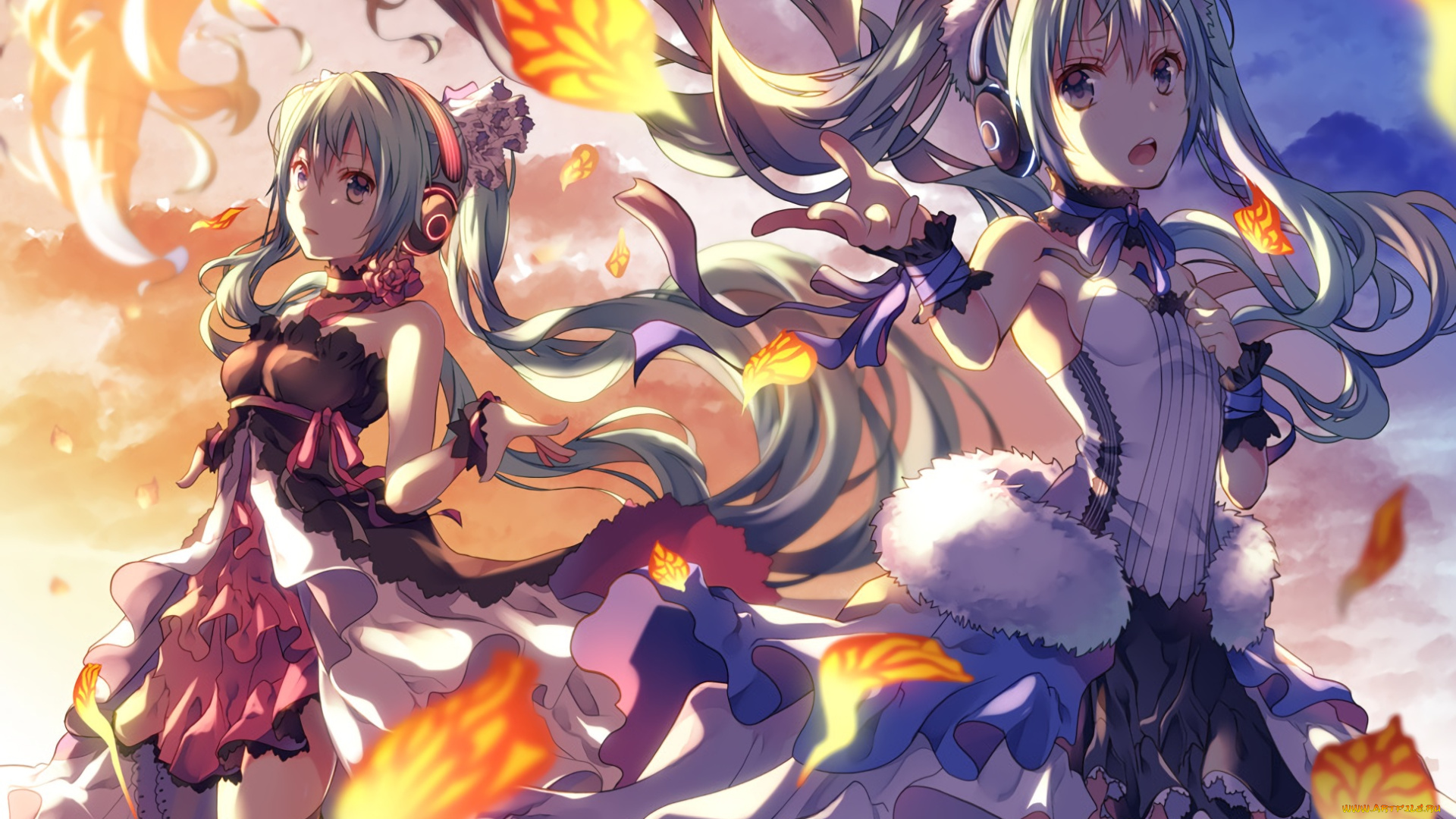 аниме, vocaloid, hatsune, miku