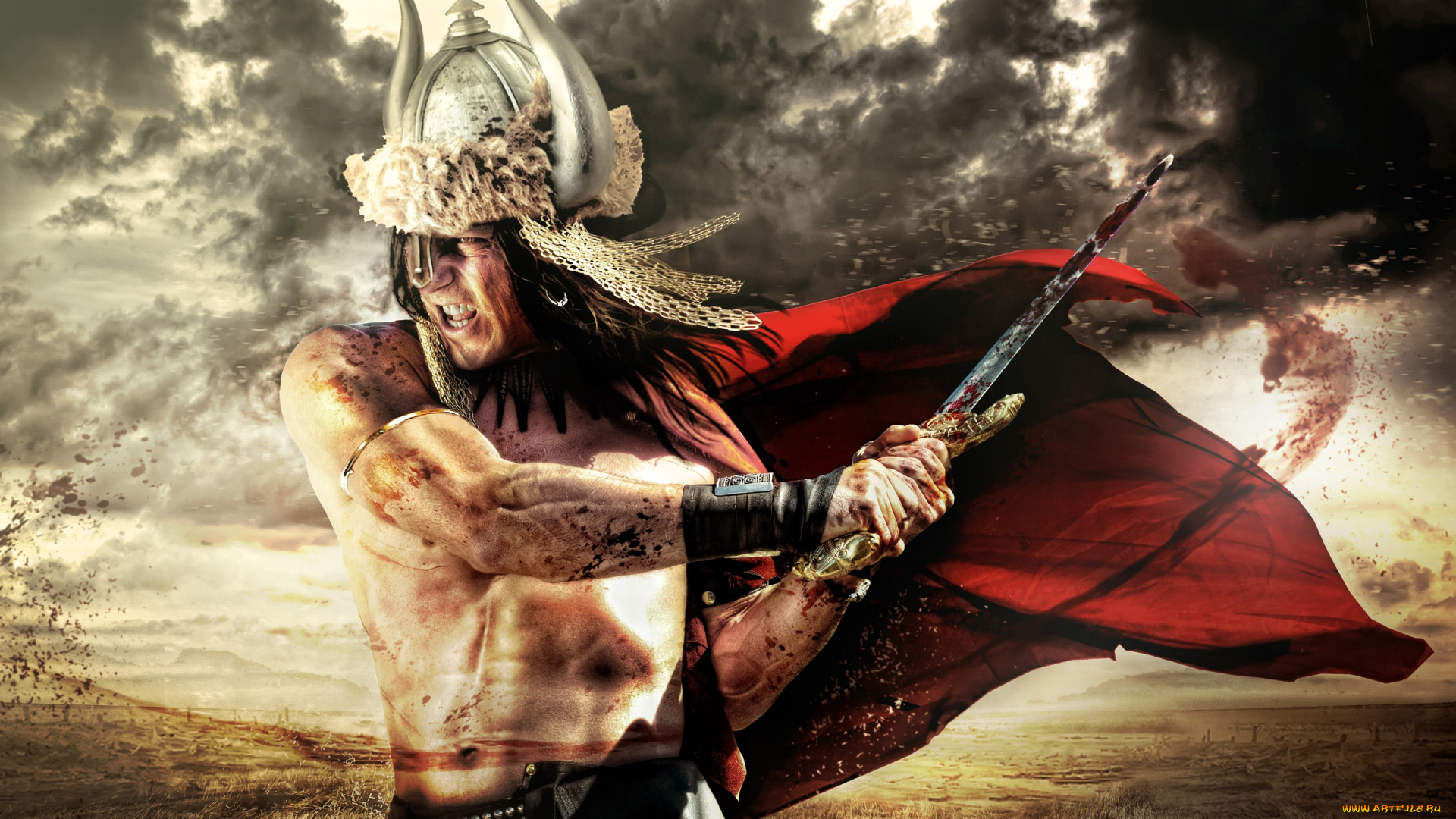 фэнтези, фотоарт, мужчина, меч, воин