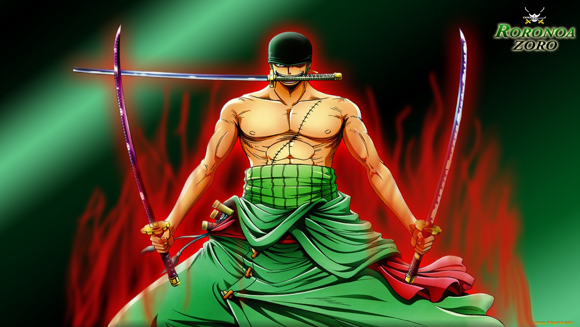 аниме, one, piece, roronoa, zoro