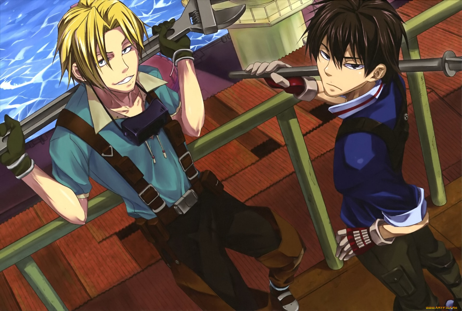 аниме, suisei, no, gargantia, art, парни, joe, pinion, гаргантия, suisei, no, gargantia