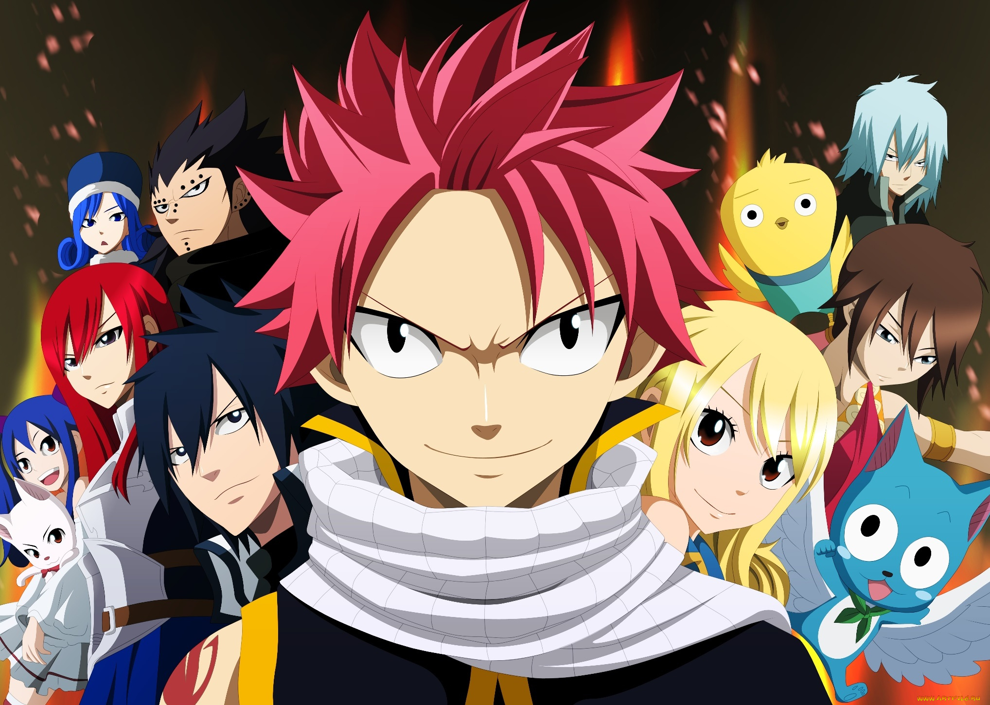 аниме, fairy, tail, хвост, феи