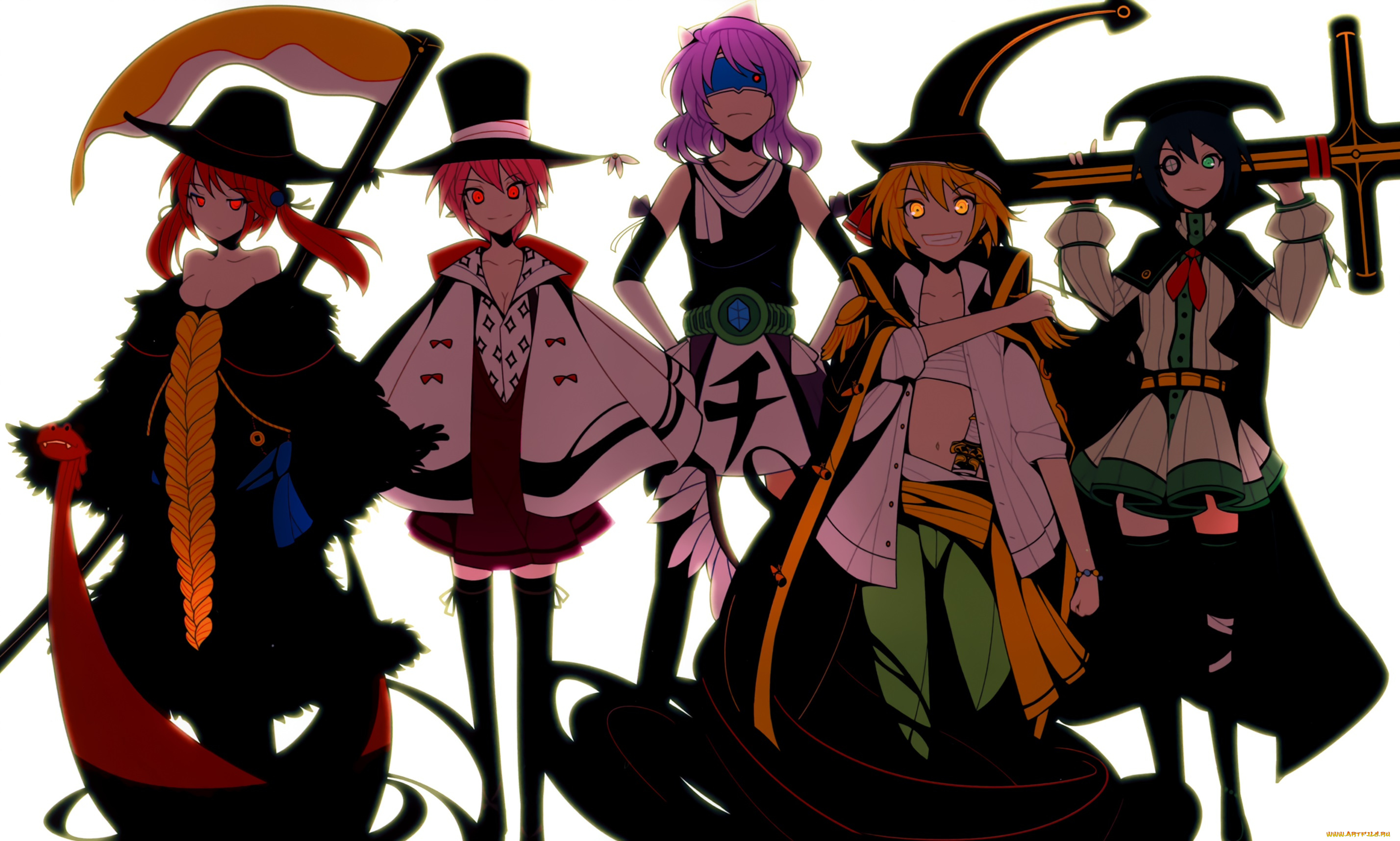 аниме, touhou, девушки