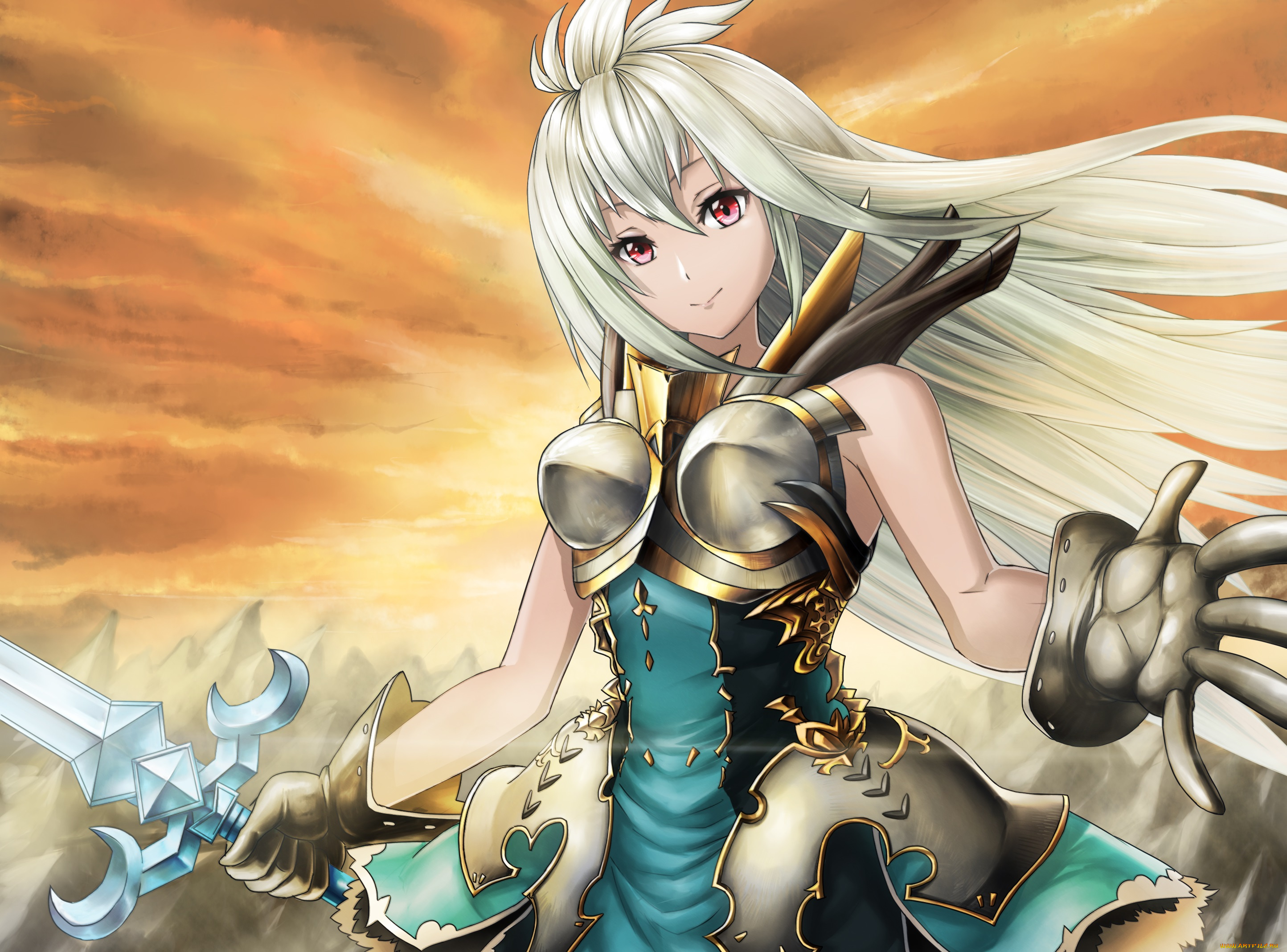 аниме, granblue, fantasy, девушка