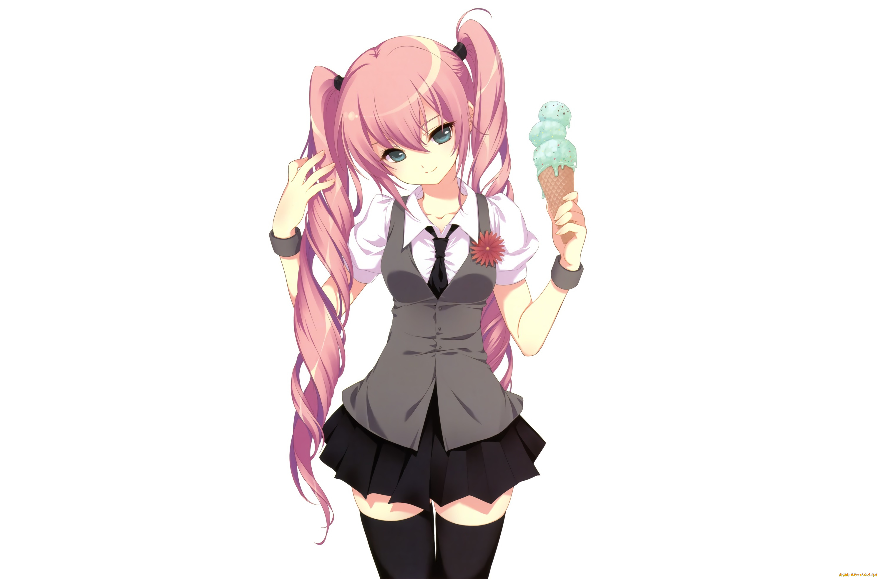 аниме, vocaloid, девушка