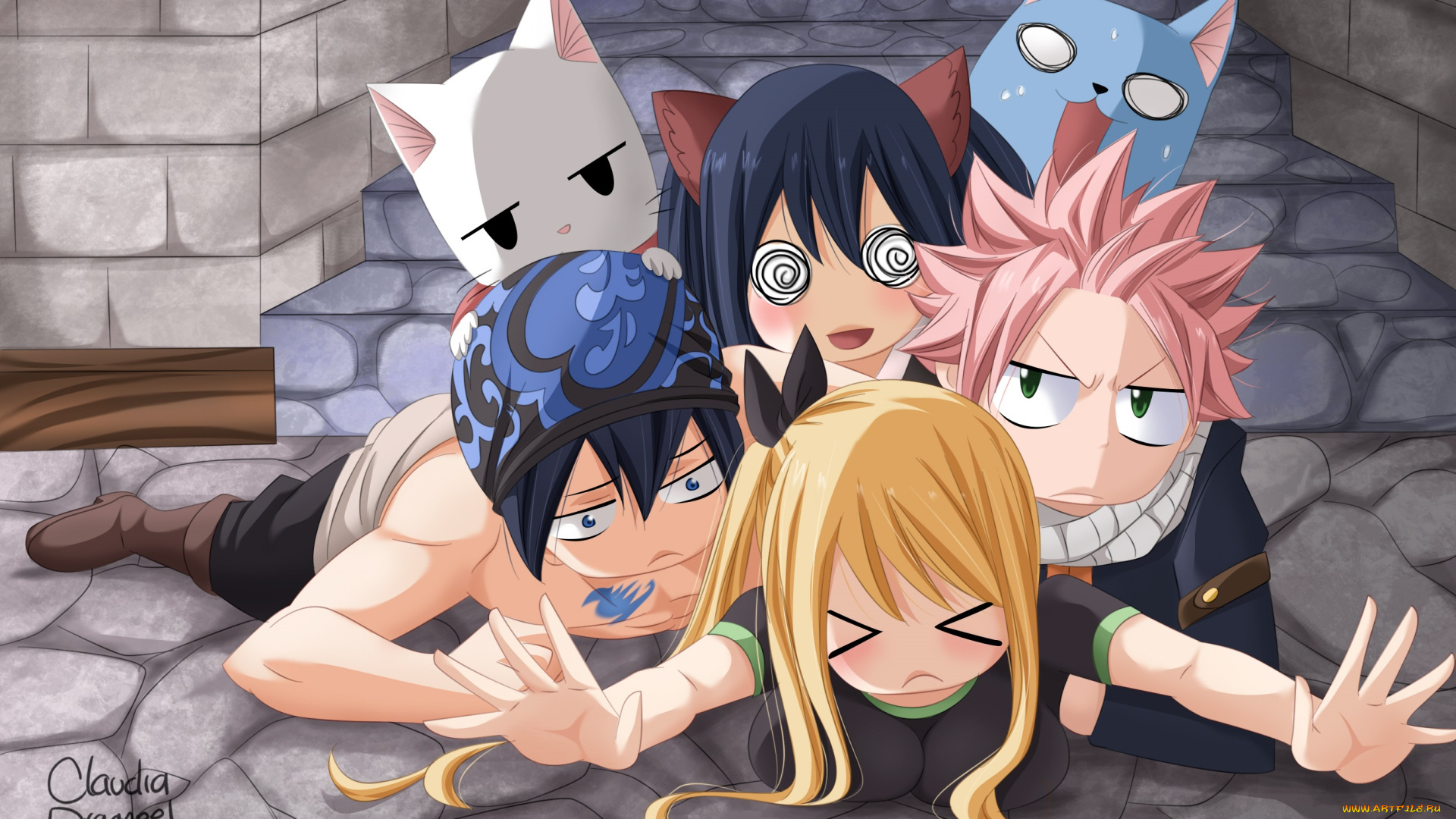 аниме, fairy, tail, хвост, феи