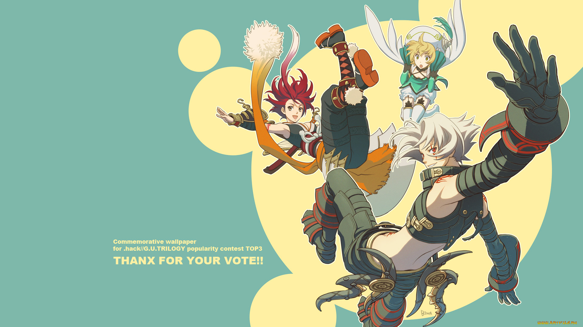 аниме, hack, sign, персонажи