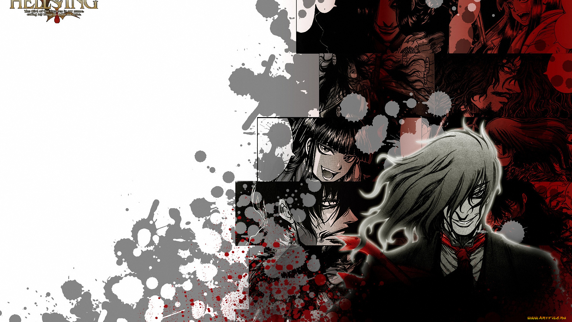 аниме, hellsing, дракула, алукард, vampire, dracula, alucard, вампир