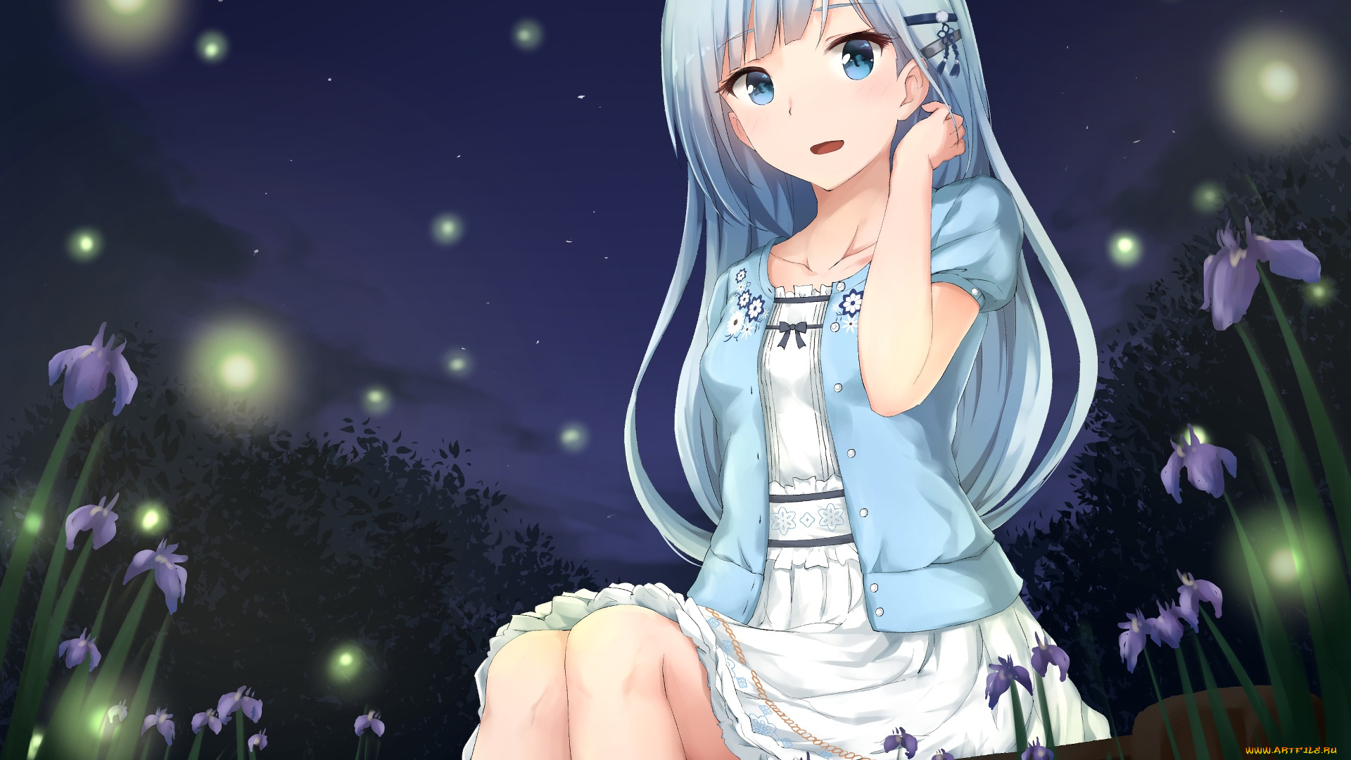 аниме, idolm@ster, взгляд, девушка, фон