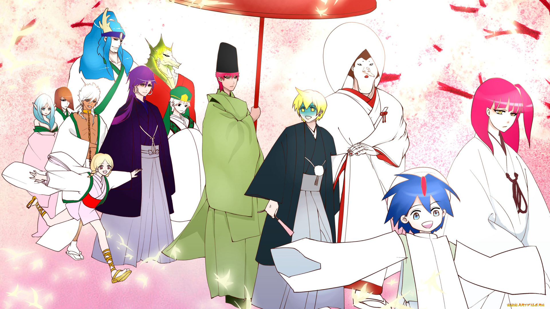 аниме, magi, the, labyrinth, of, magic, персонажи