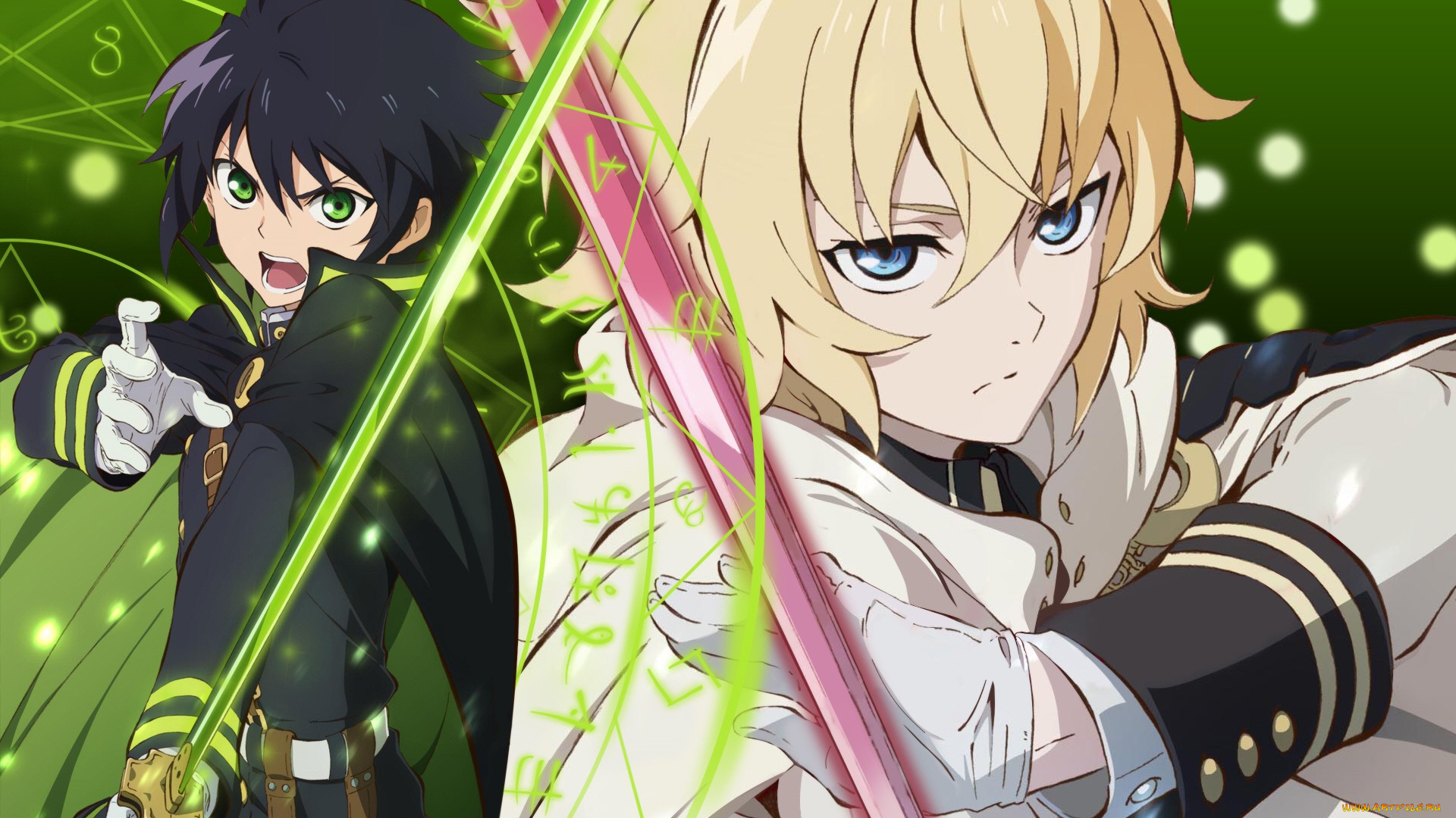 аниме, owari, no, seraph, парни