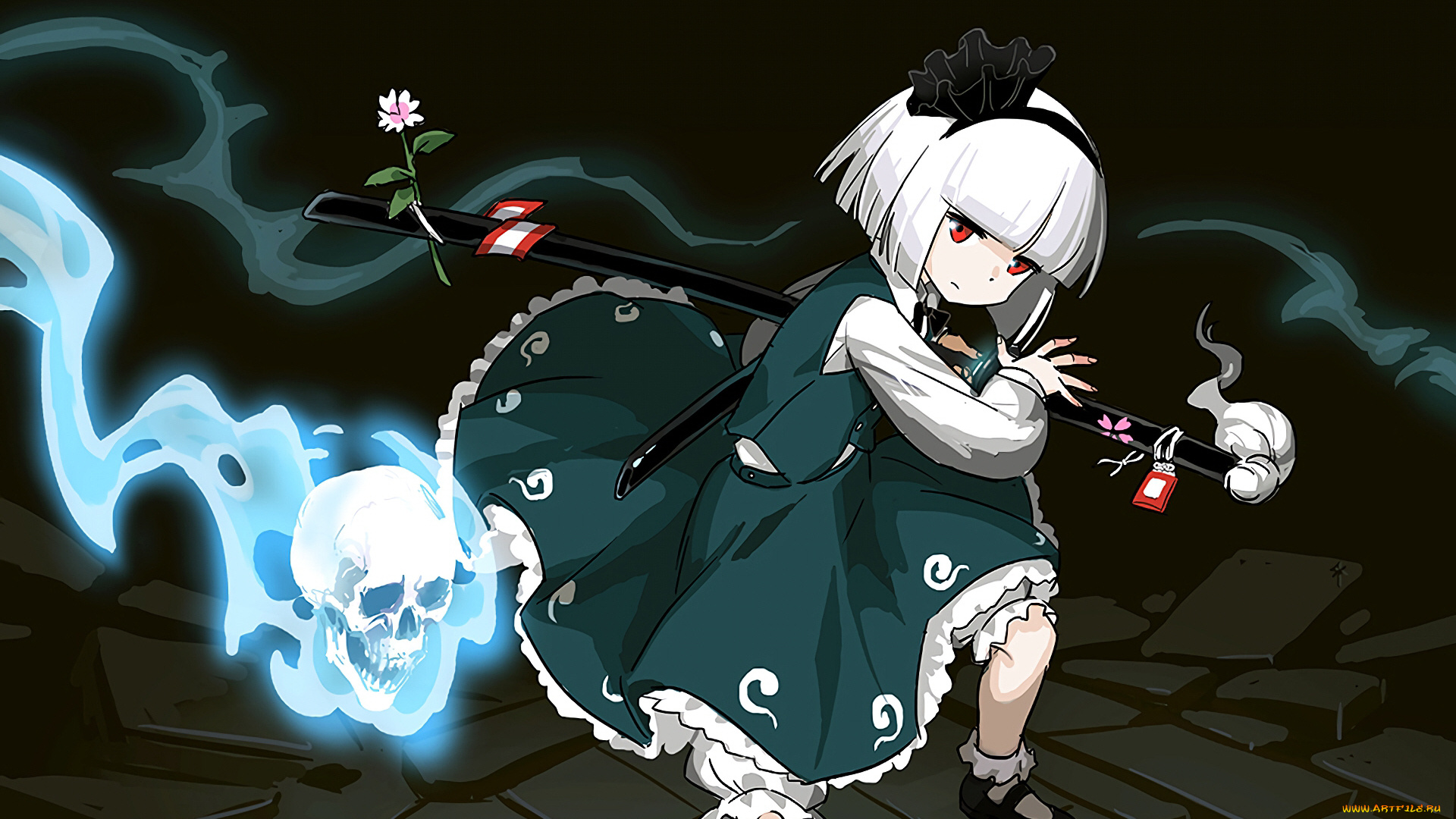 аниме, touhou, девушка