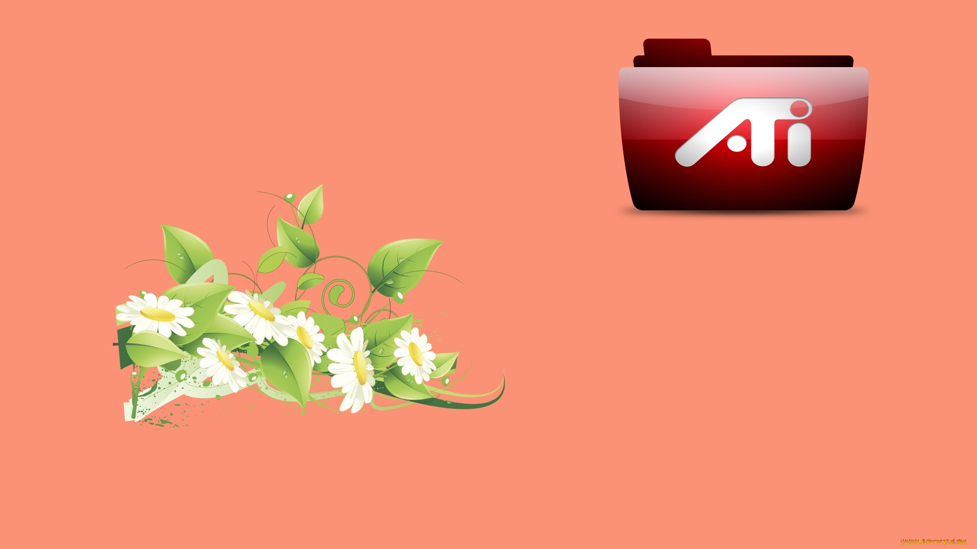 компьютеры, ati, логотип, фон