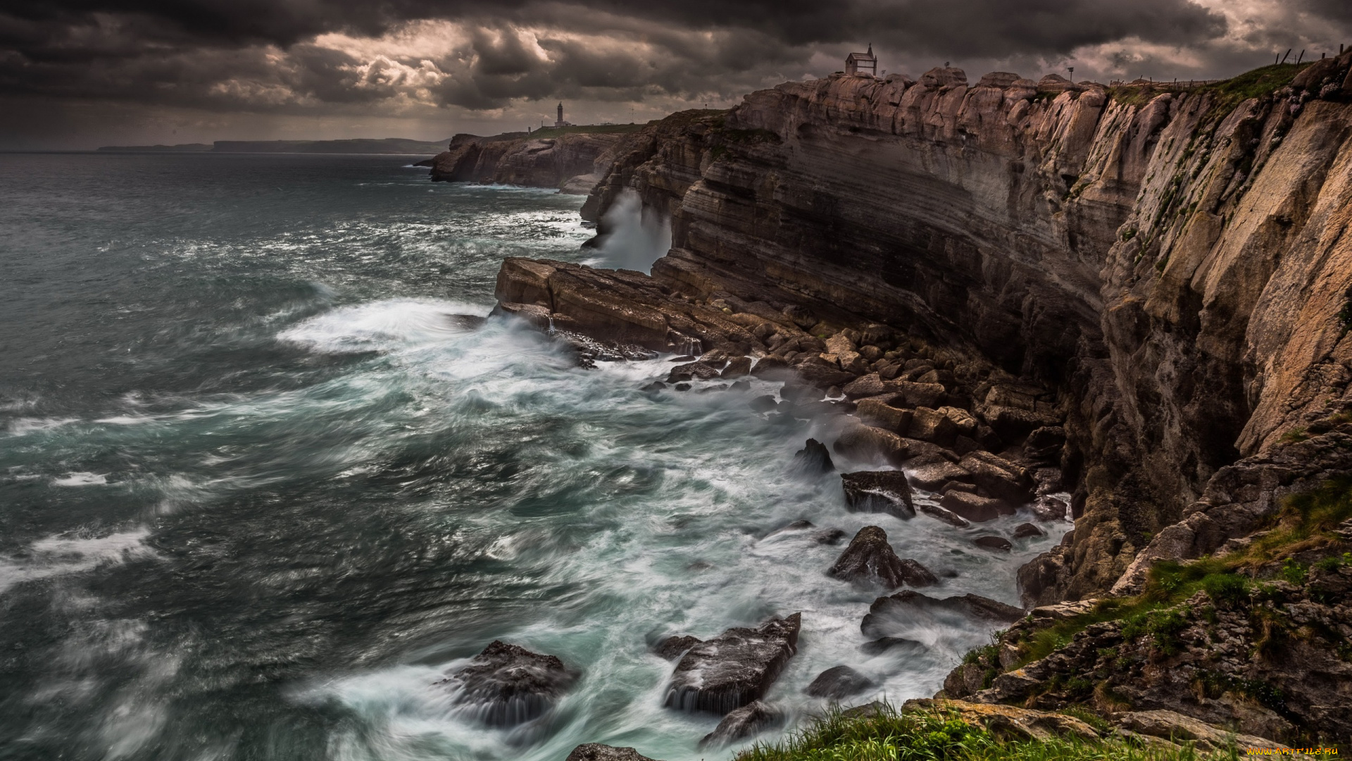 природа, моря, океаны, камни, волны, море, скалы, небо