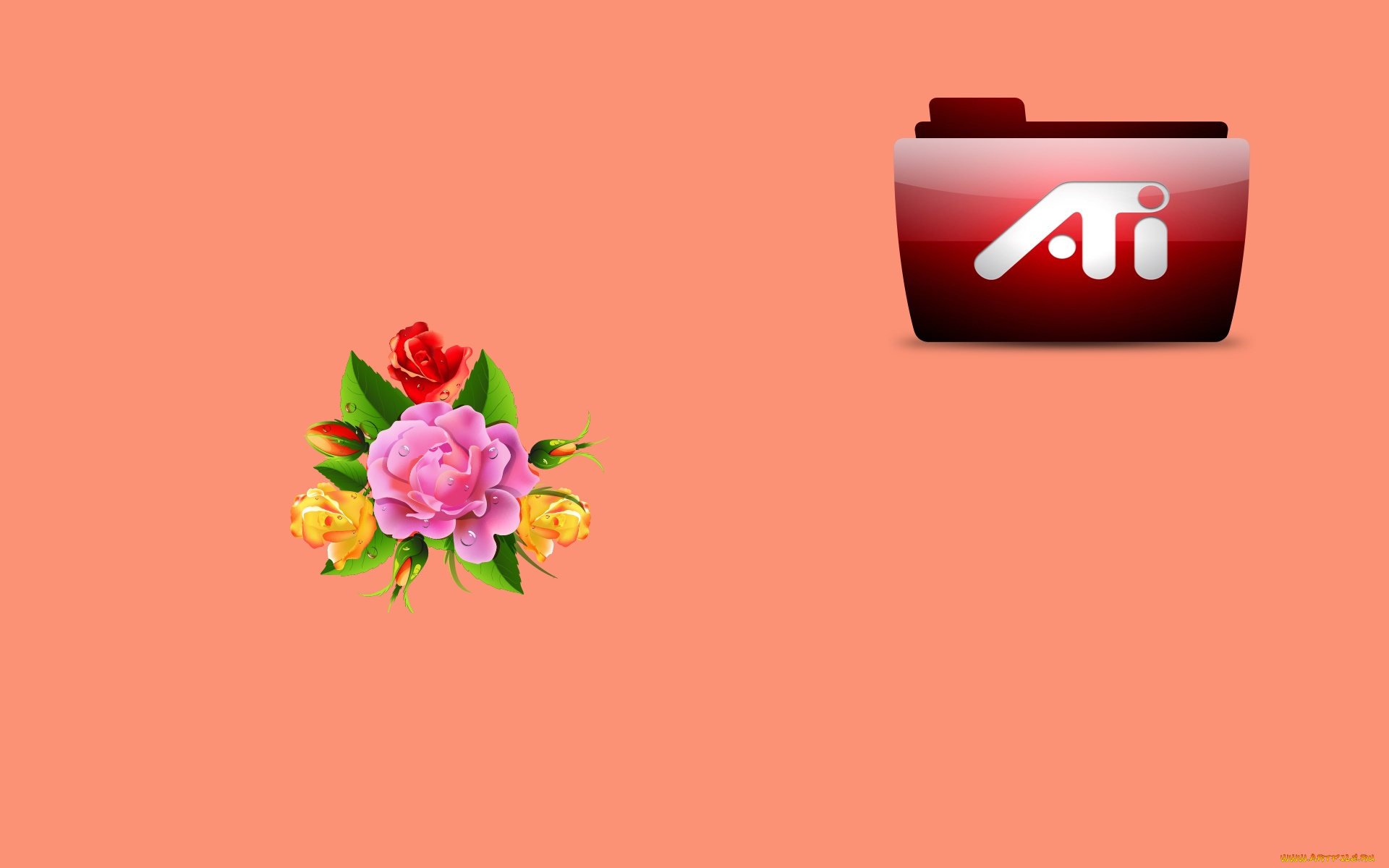 компьютеры, ati, логотип, фон