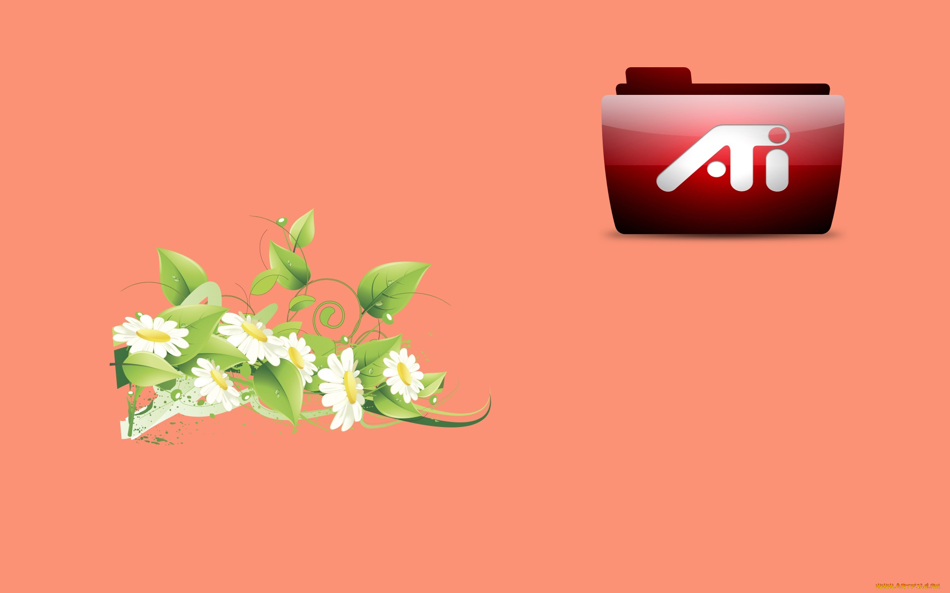 компьютеры, ati, логотип, фон