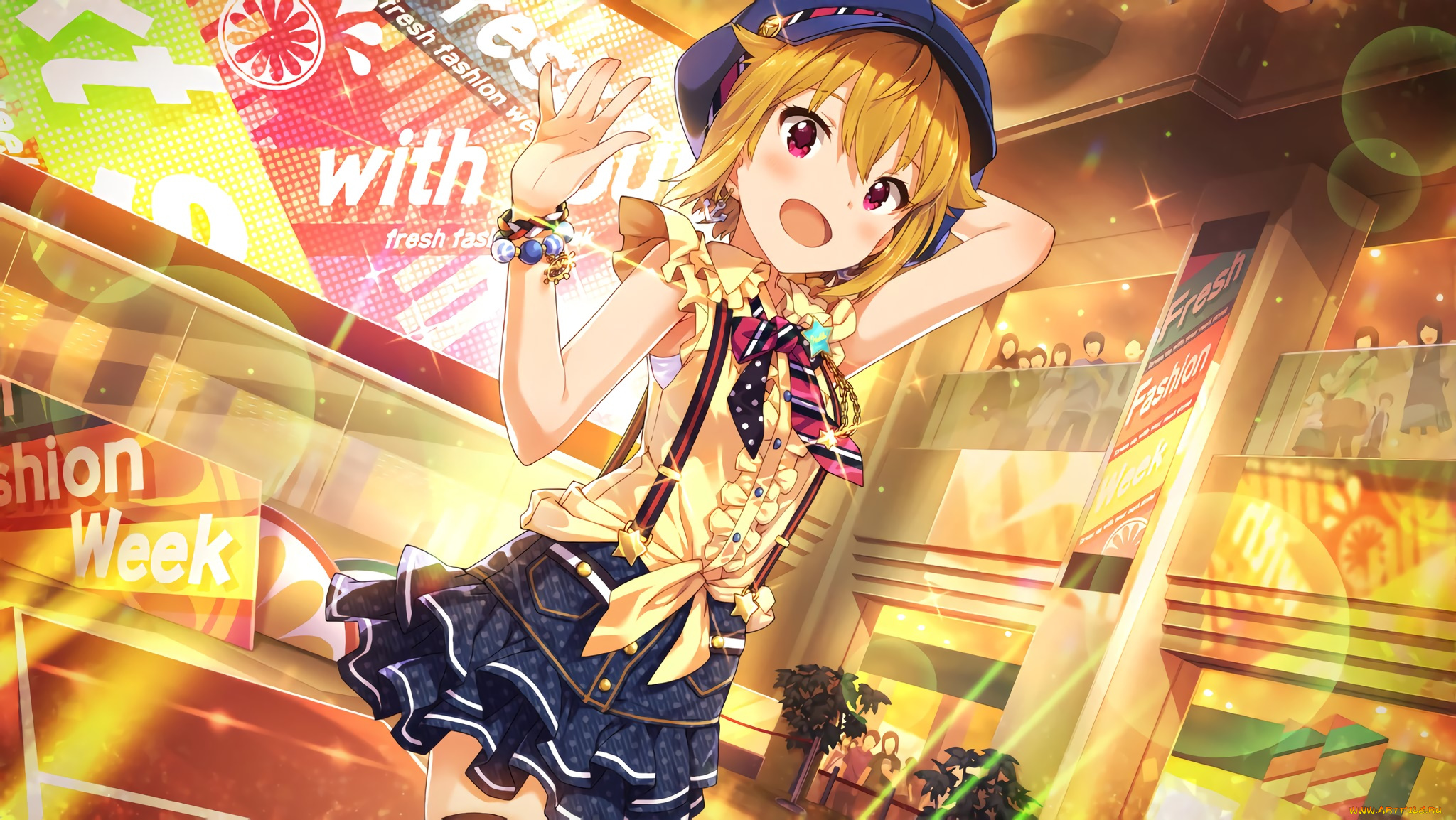 аниме, idolm@ster, фон, взгляд, девушка