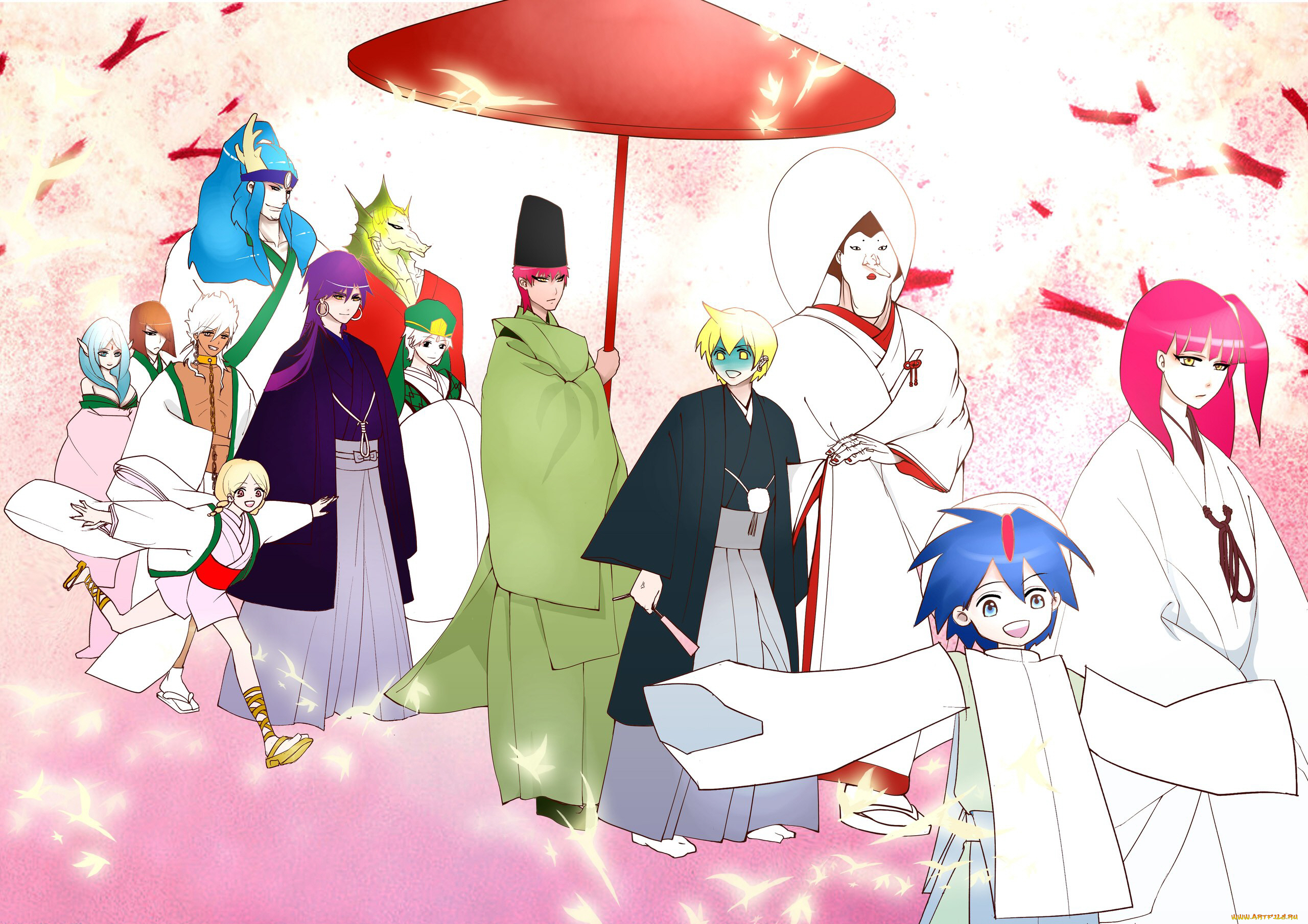 аниме, magi, the, labyrinth, of, magic, персонажи